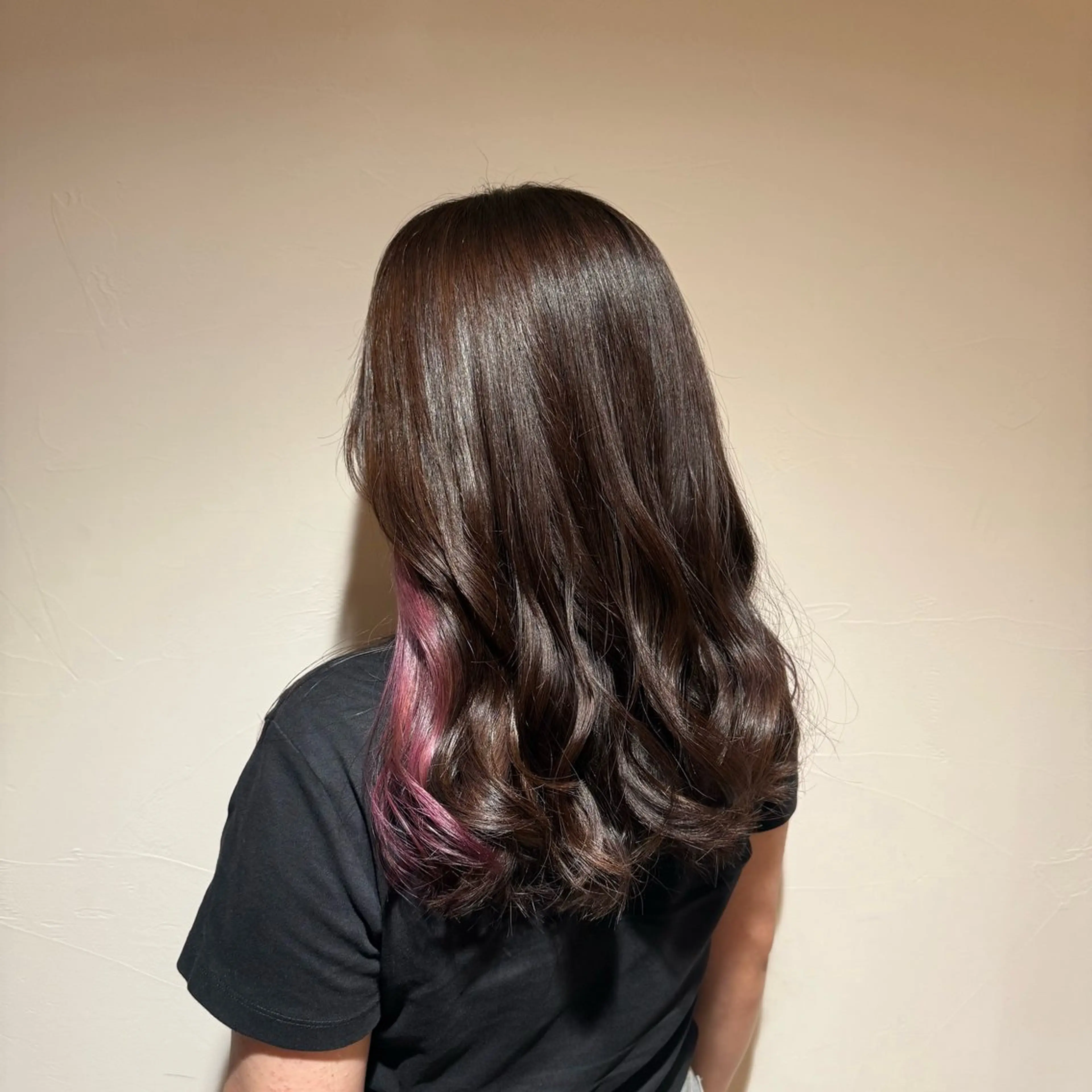 セミロング カラー ブラウンカラー イヤリングカラー ピンクカラー ピンクパープル パープルカラー ✵ ✯MOMOKA✯ ✵のヘアスタイル