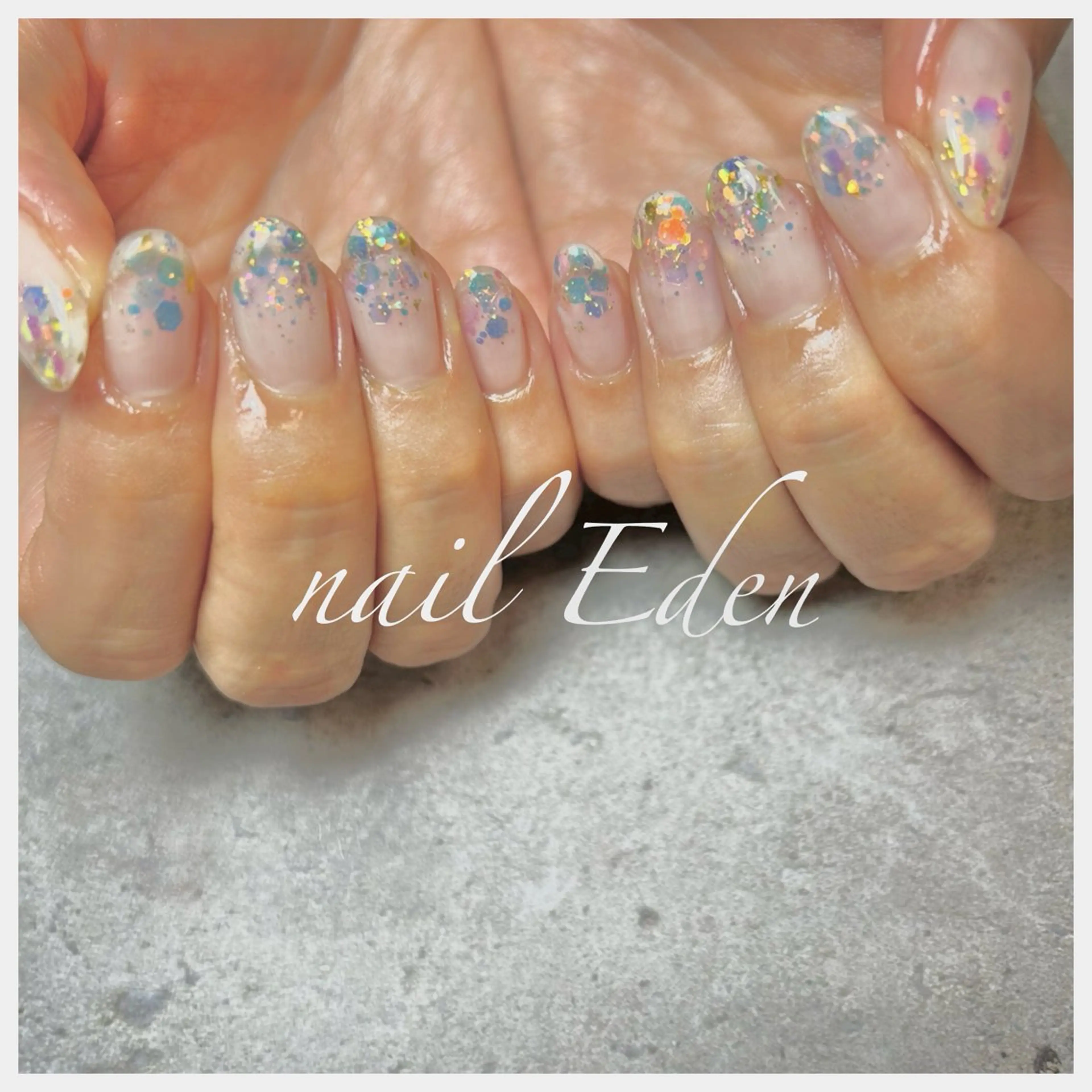 ネイル 韓国ネイル ラメ(グリッター) Eden　private nail saron所属・Eden ♾️のネイルデザイン