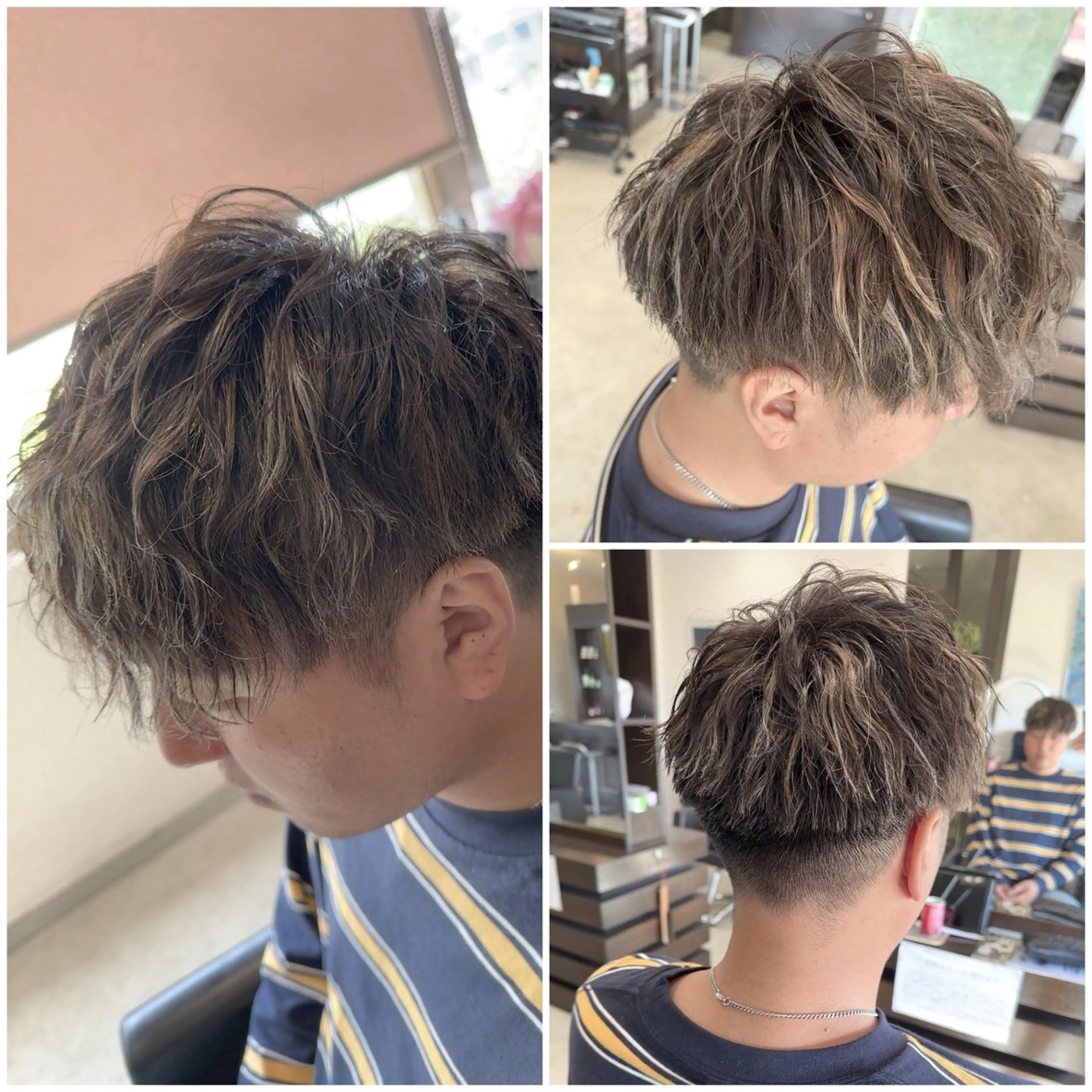 カラー パーマ メンズ 中島 剛のヘアスタイル