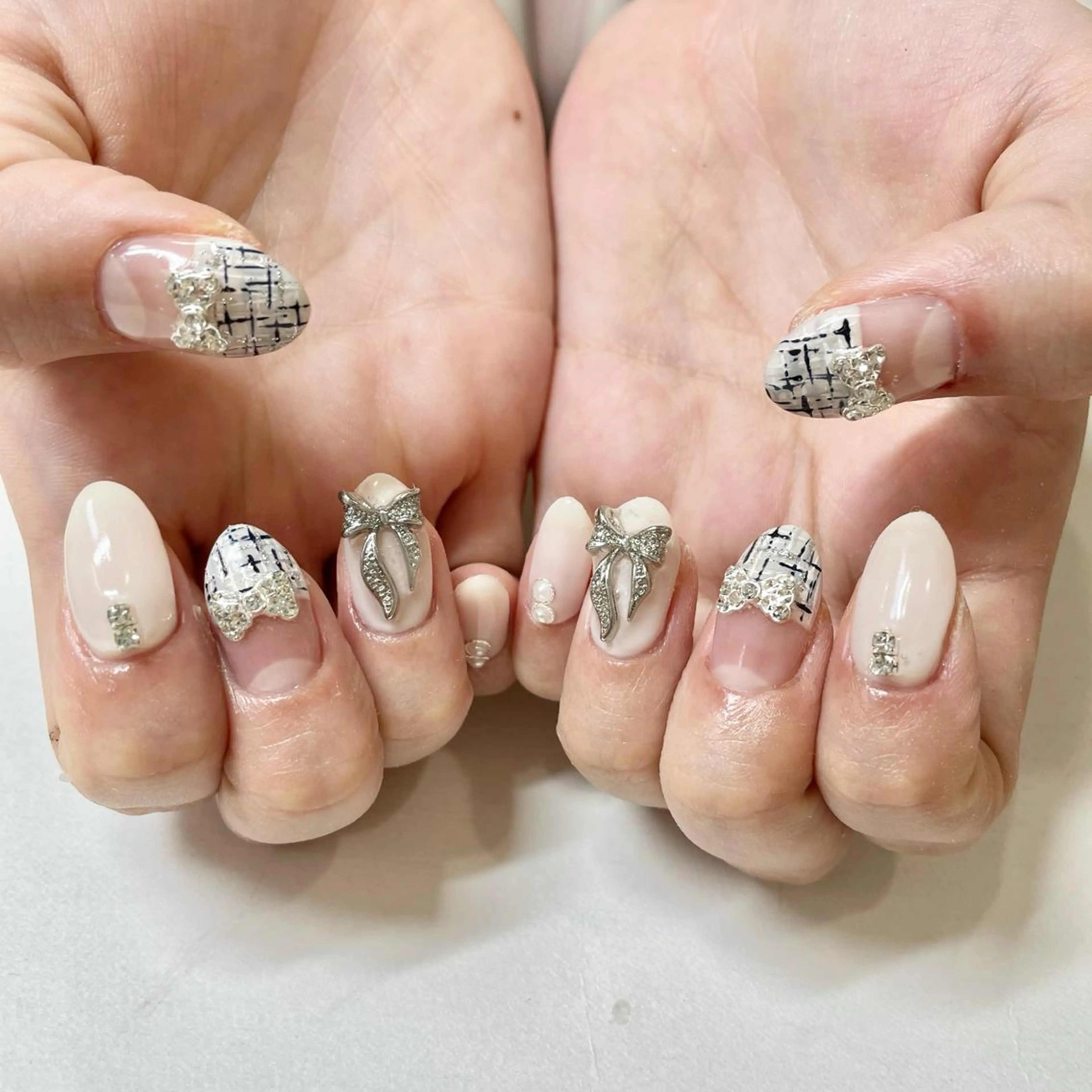 ネイル ツイードネイル 🎀AYAKO 🎀中韓ネイルのネイルデザイン