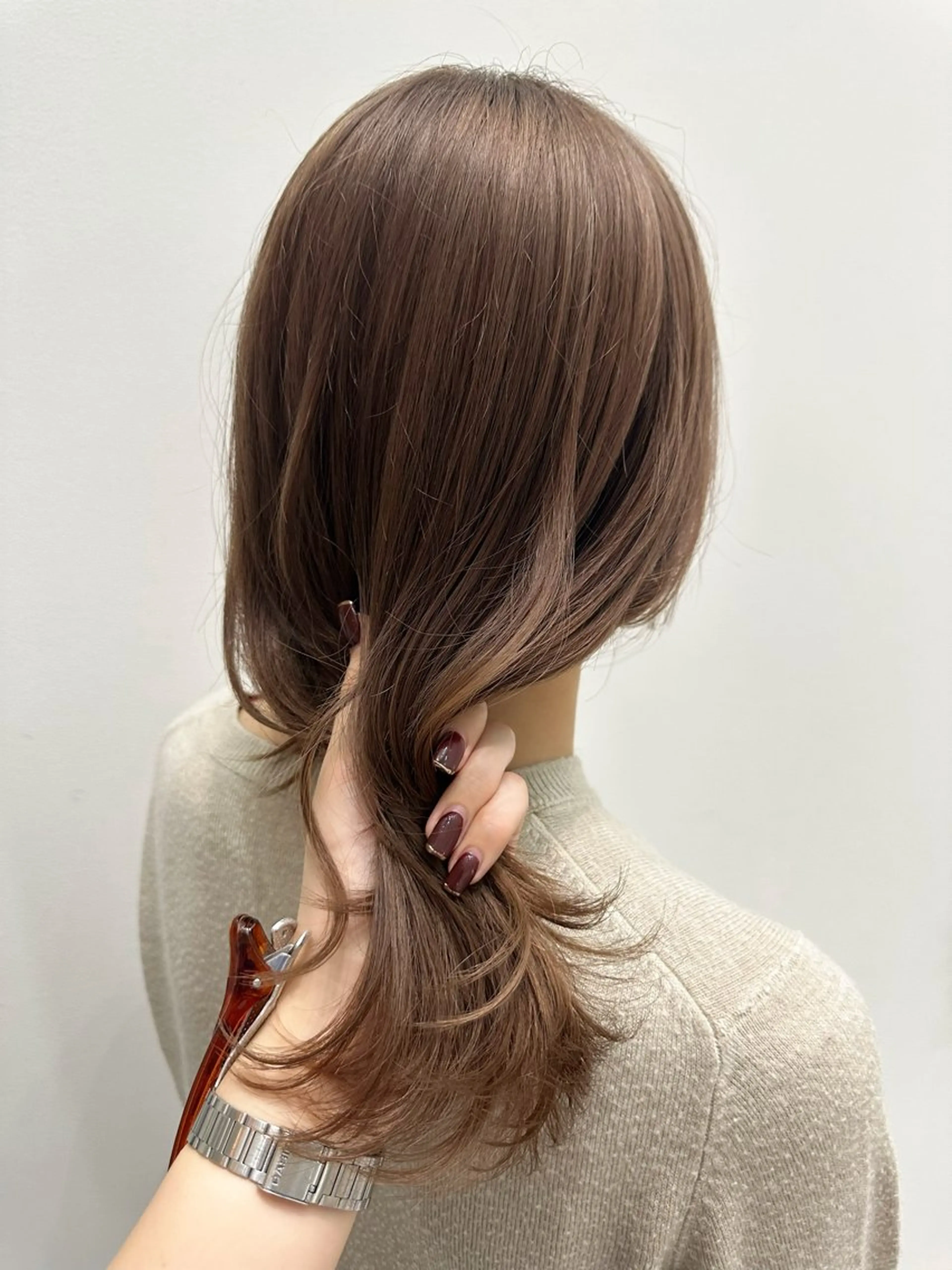 セミロング カラー ヘアカラー トリートメント recipe 黒木 彩那のヘアスタイル