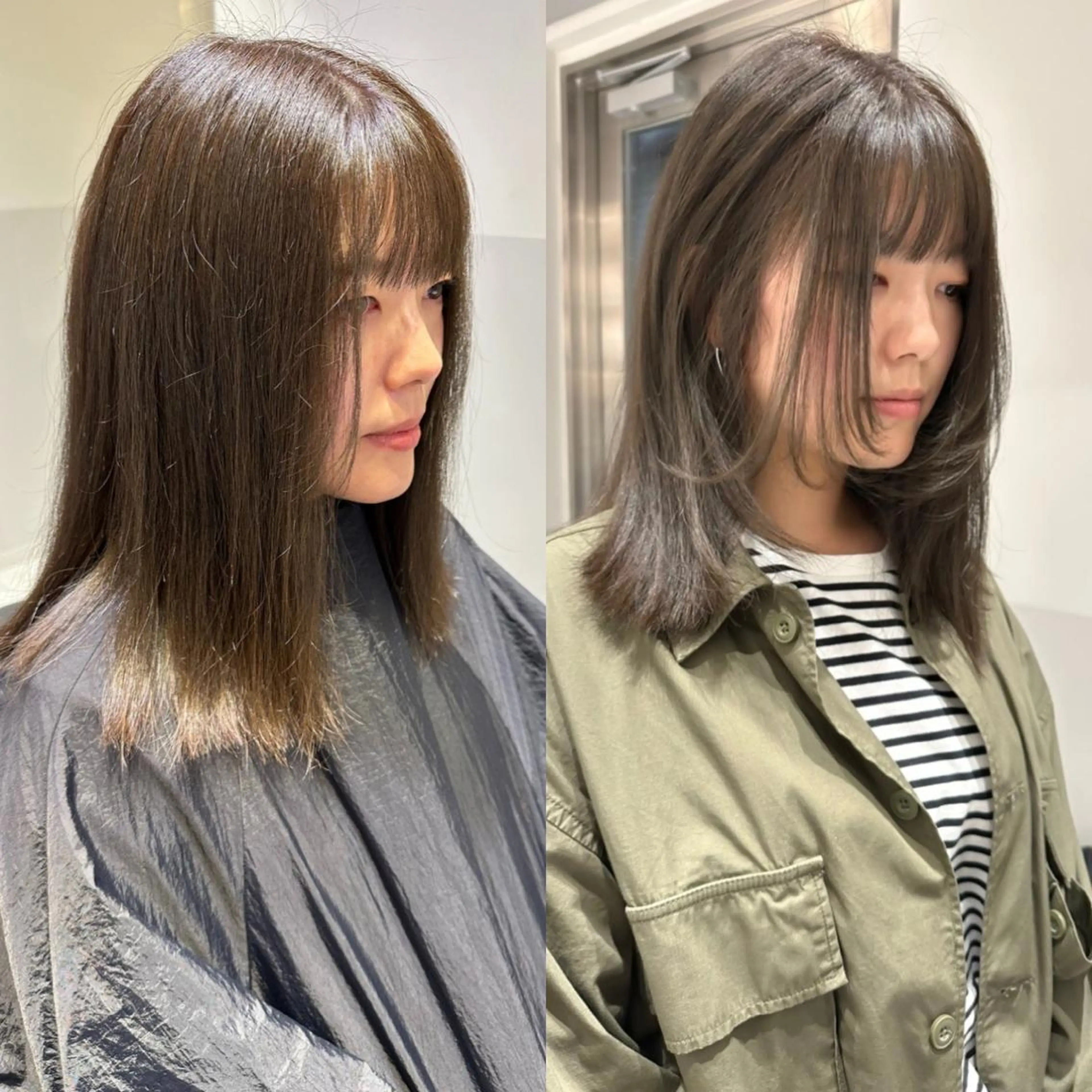 セミロング ヘアカラー トリートメント ୨୧柔らかいカラー nozomi ୨୧のヘアスタイル