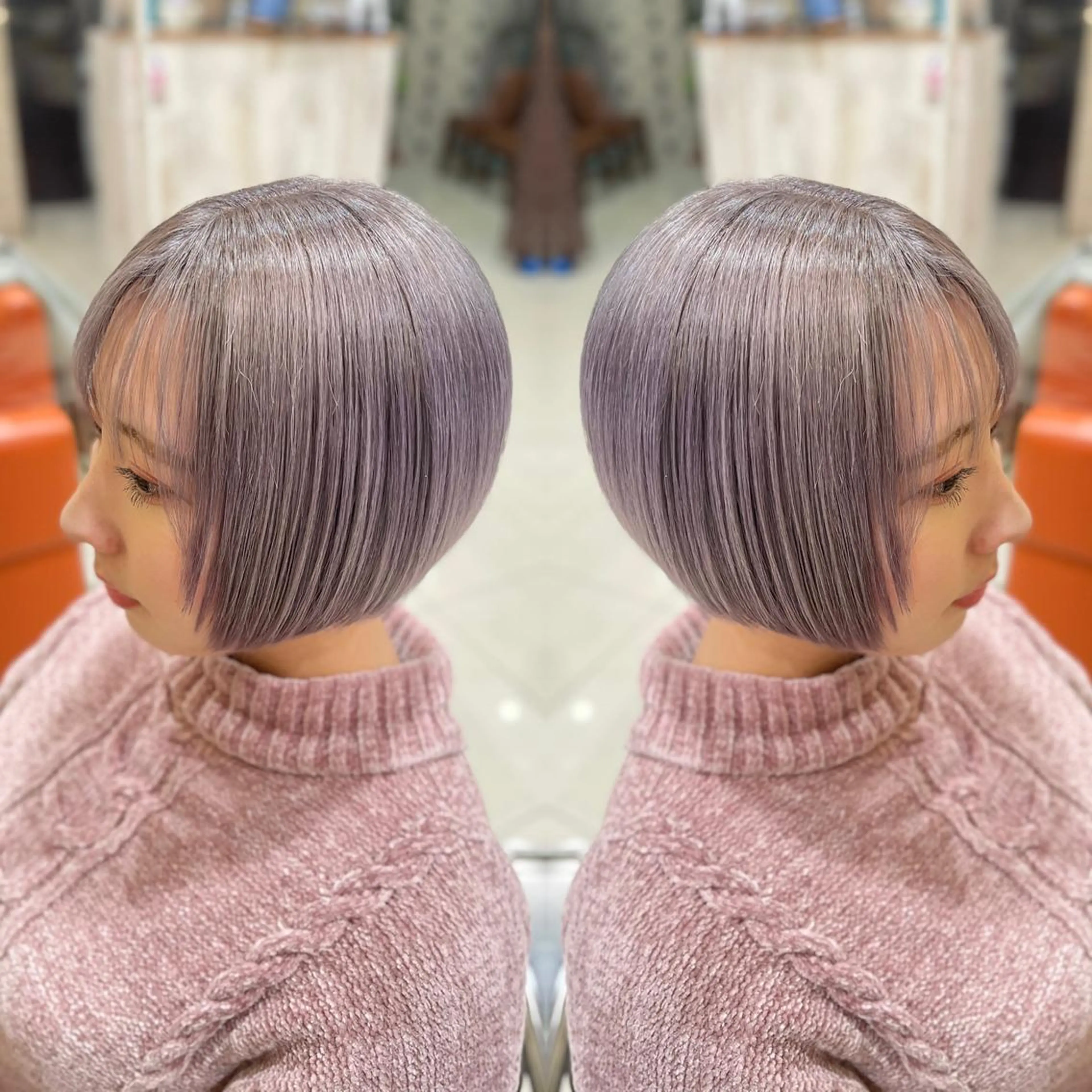 ショート カット ヘアカラー トリートメント Y Uのヘアスタイル