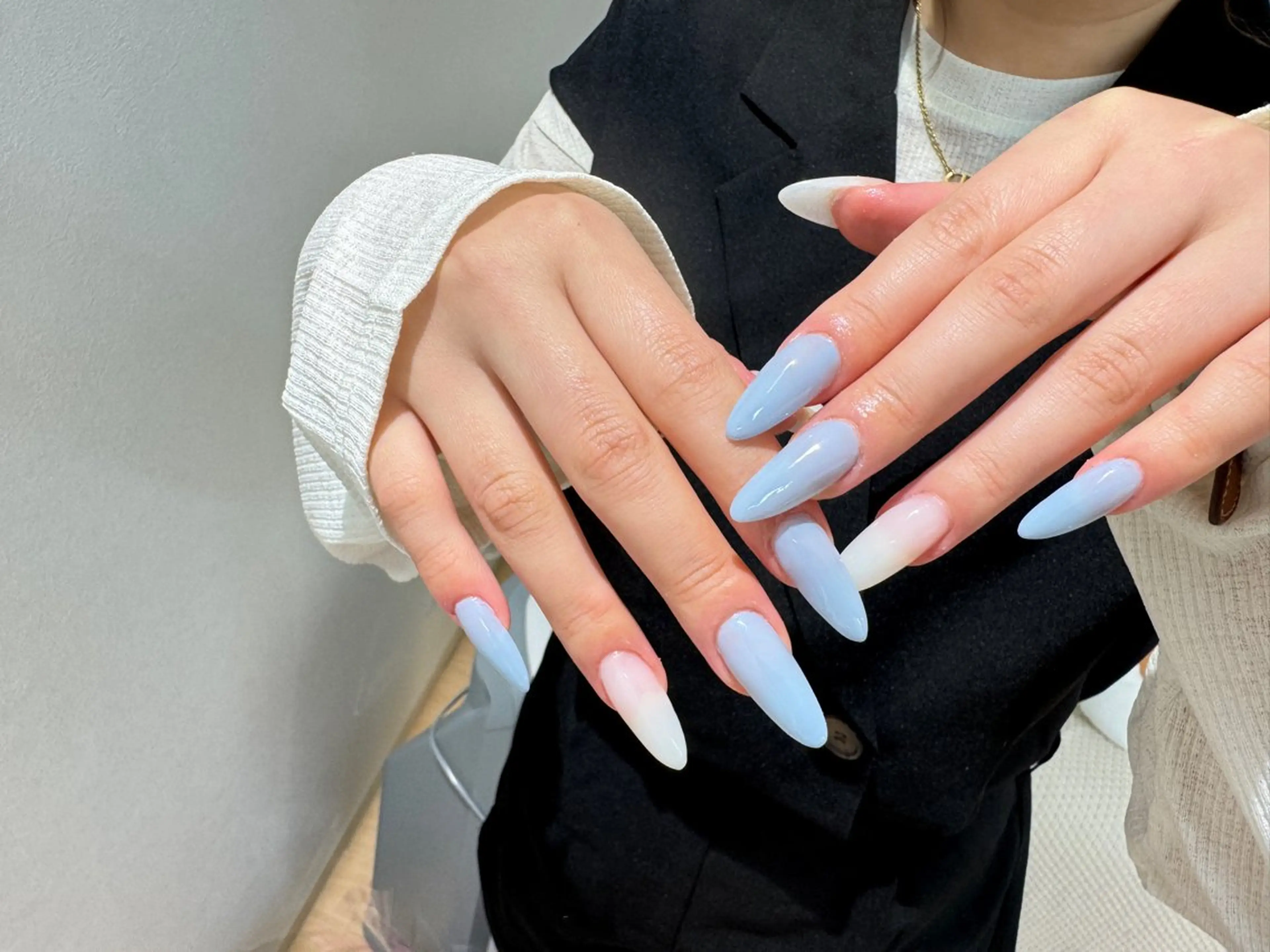 ネイル フットネイル フレンチネイル ジェルネイル ガラスフレンチ 韓国ネイル ハンドネイル Hi nail 【ハイネイル】池袋のネイルデザイン