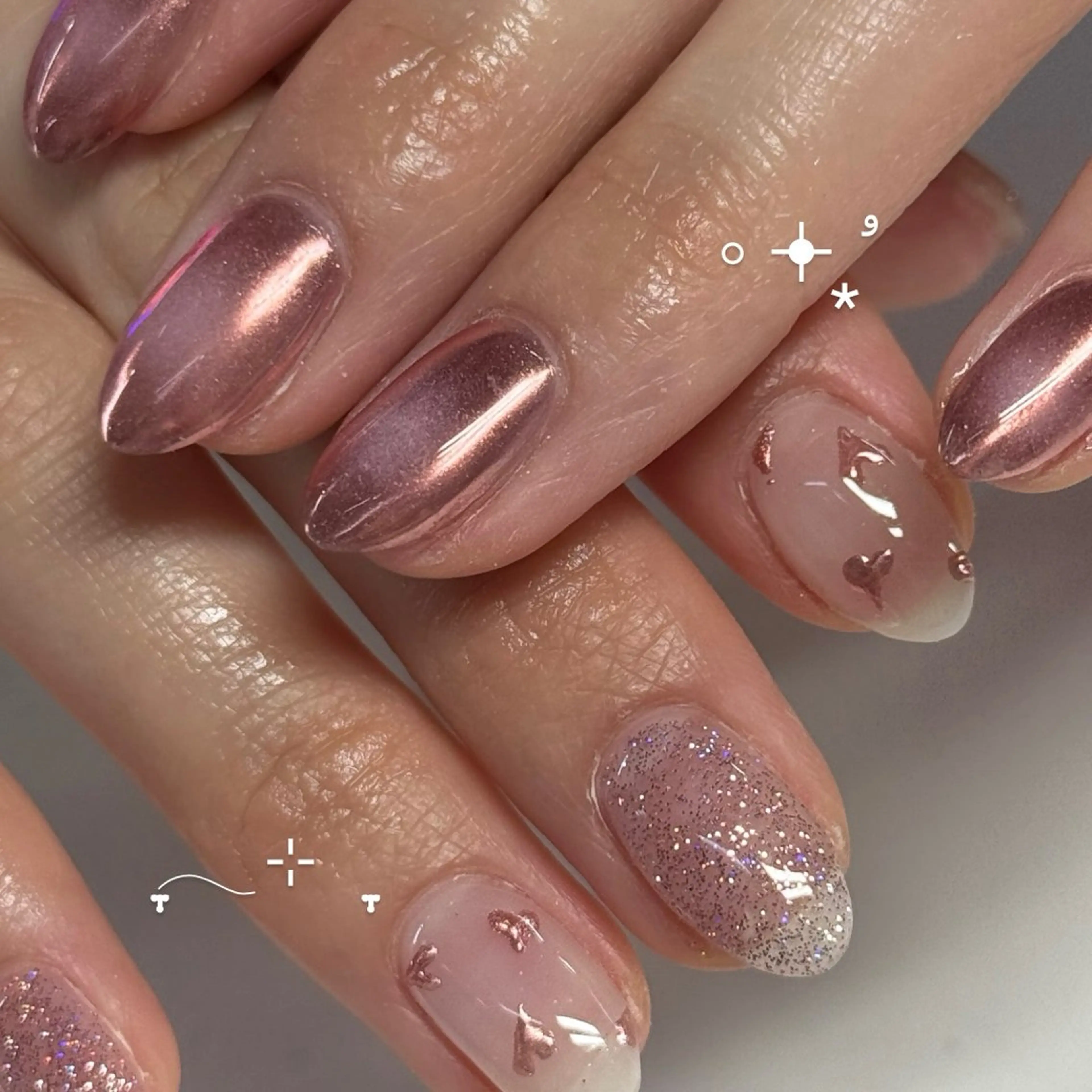 ネイル ミラーネイル ハンドネイル WOLTOKYO渋谷 yunaのネイルデザイン