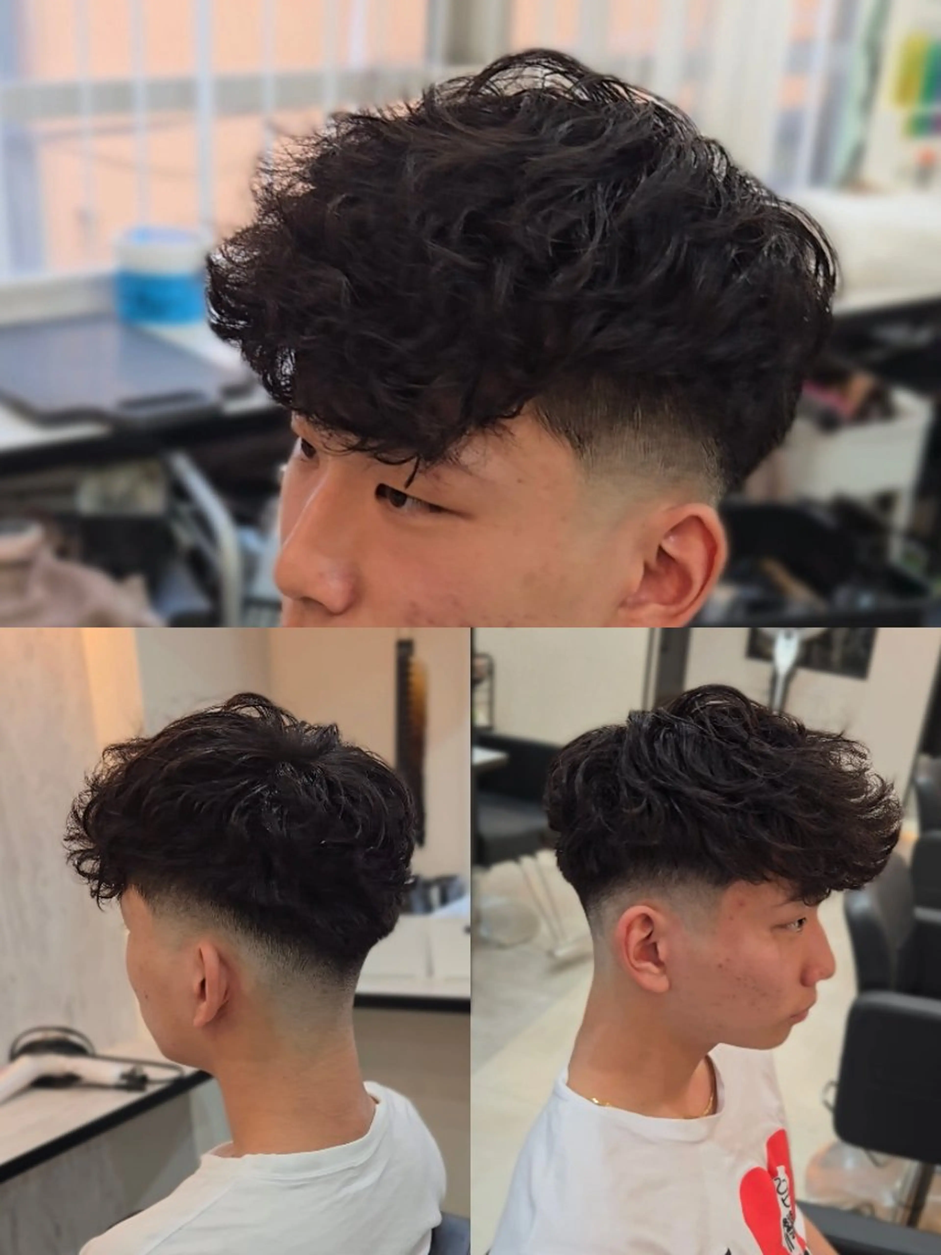 メンズ パーマ ショート メンズパーマ カット パーマ ヘアセット LEN名古屋/パーマ 海外ヘア/メンズ特化のヘアスタイル