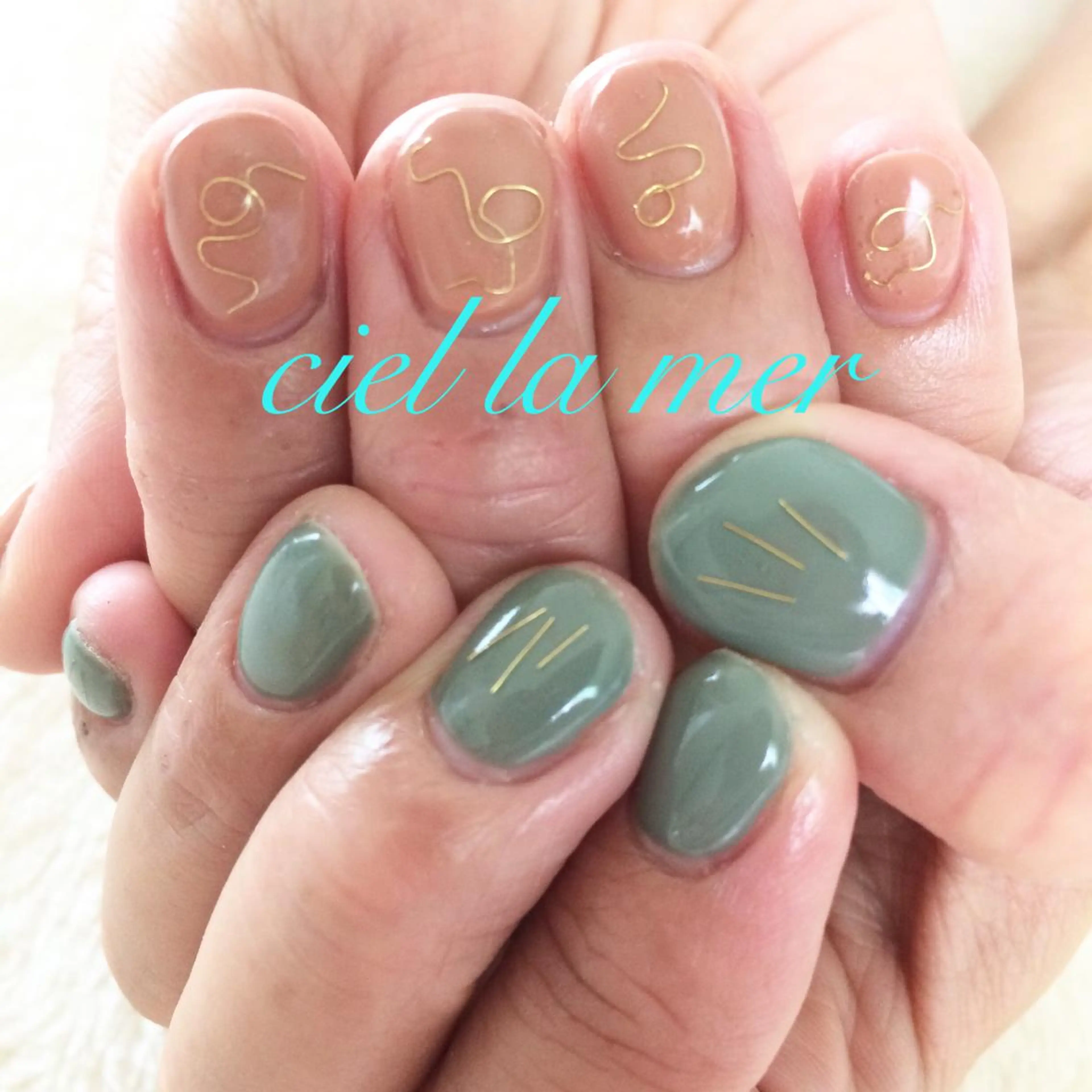 ネイル ワンカラーネイル ciel la merのネイルデザイン