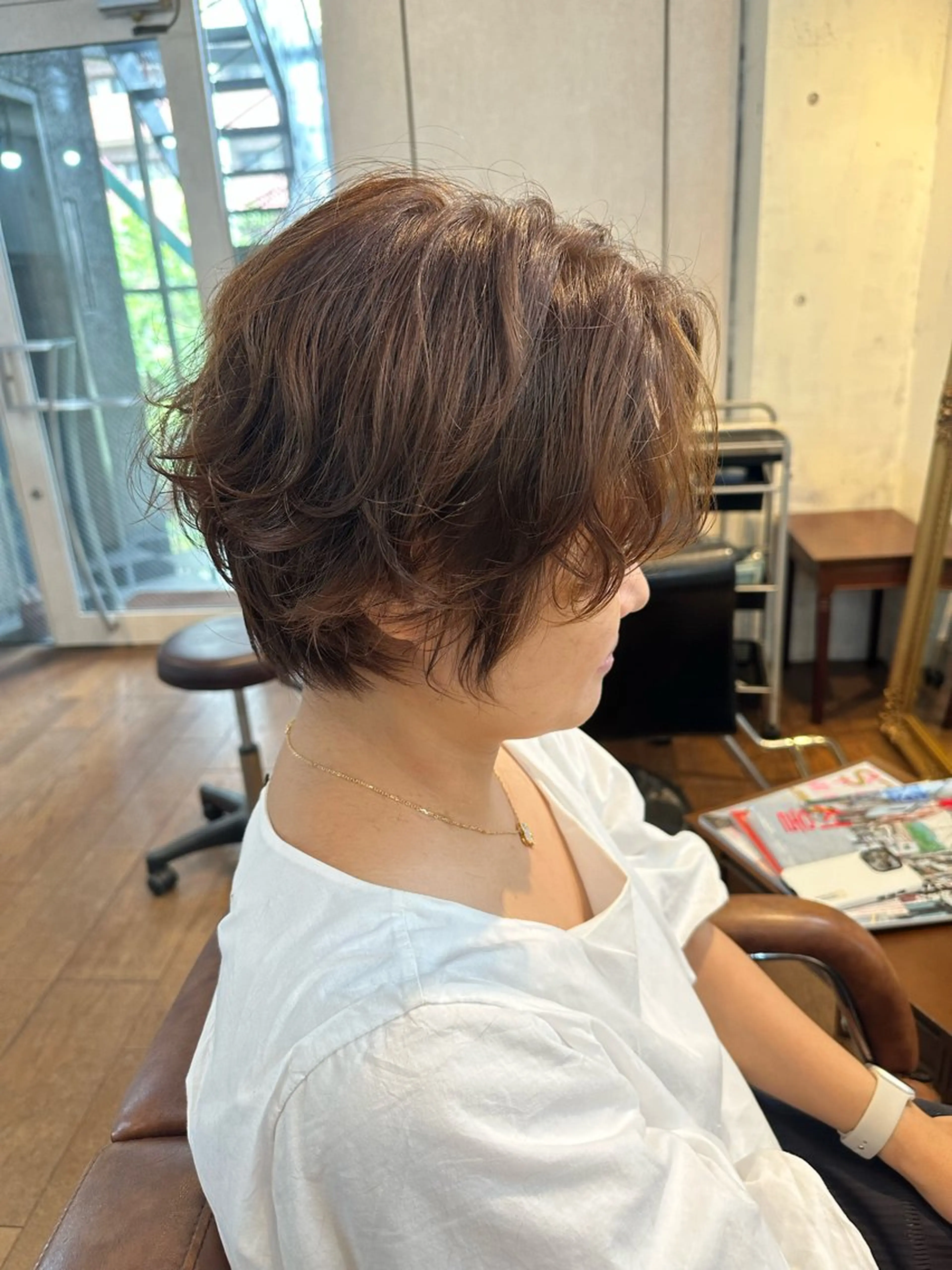 ショート パーマ 伸ばしかけ corona hairdesign KAZUE MAEDA所属・マエダ　カズエ🫶 coronahairのヘアスタイル