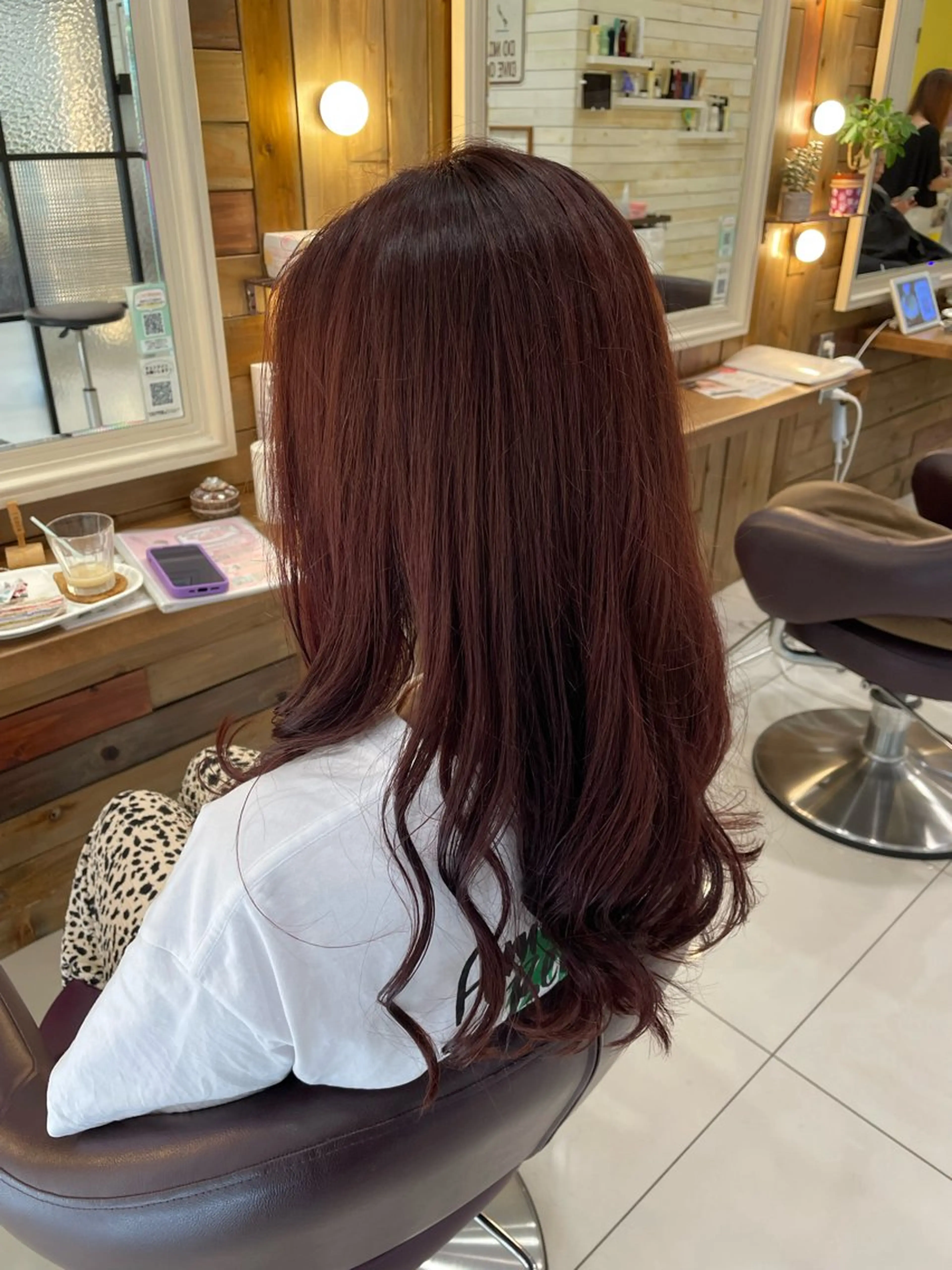 カラー ブリーチ ブラウンカラー ブリーチなしカラー ピンクカラー なな /カラー/アレンジのヘアスタイル