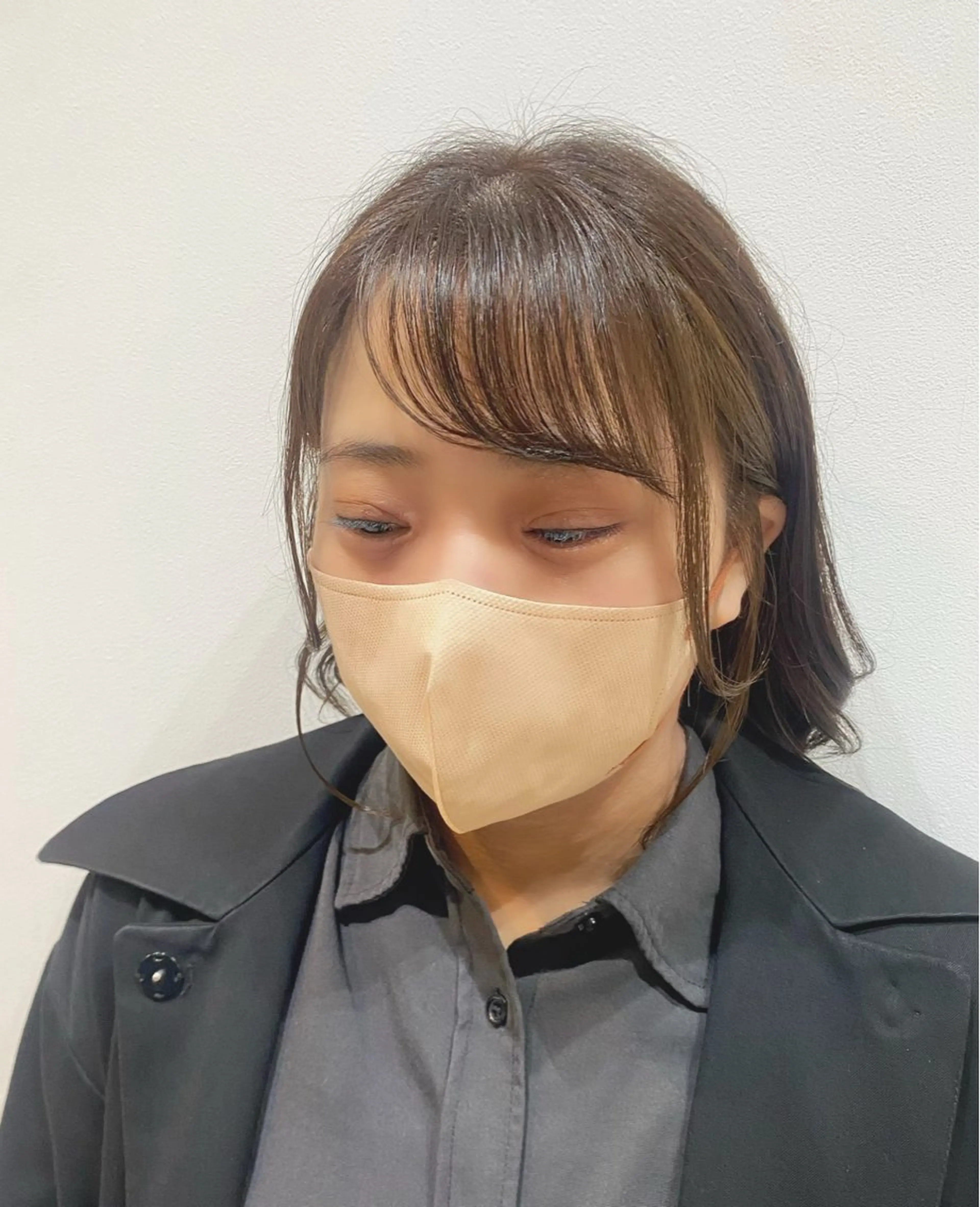 ミディアム パーマ ミディアムパーマ サイドバング ♡オシャ髪♡AI ✂️newi町田のヘアスタイル