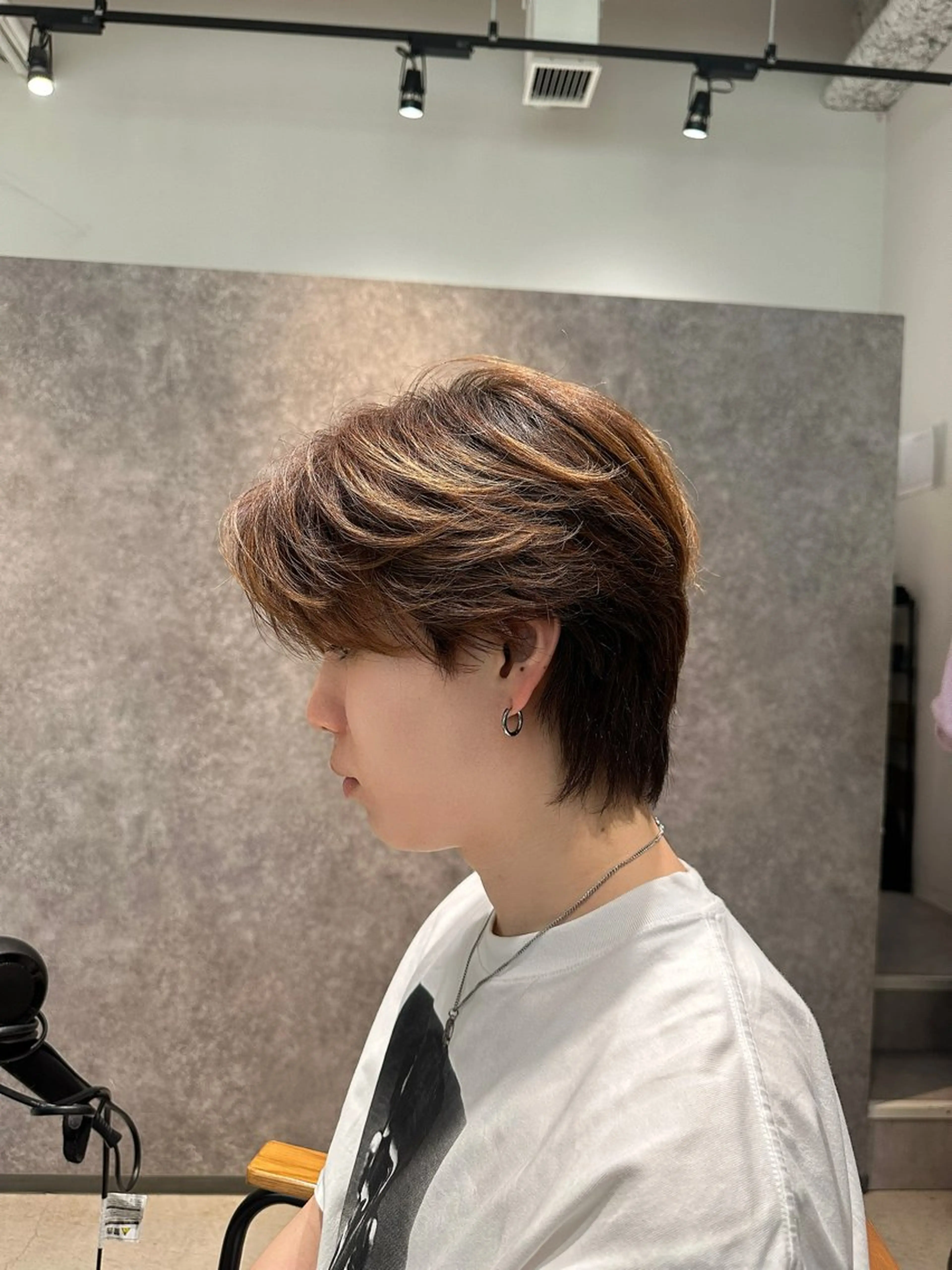 メンズカット+ワンカラーの写真