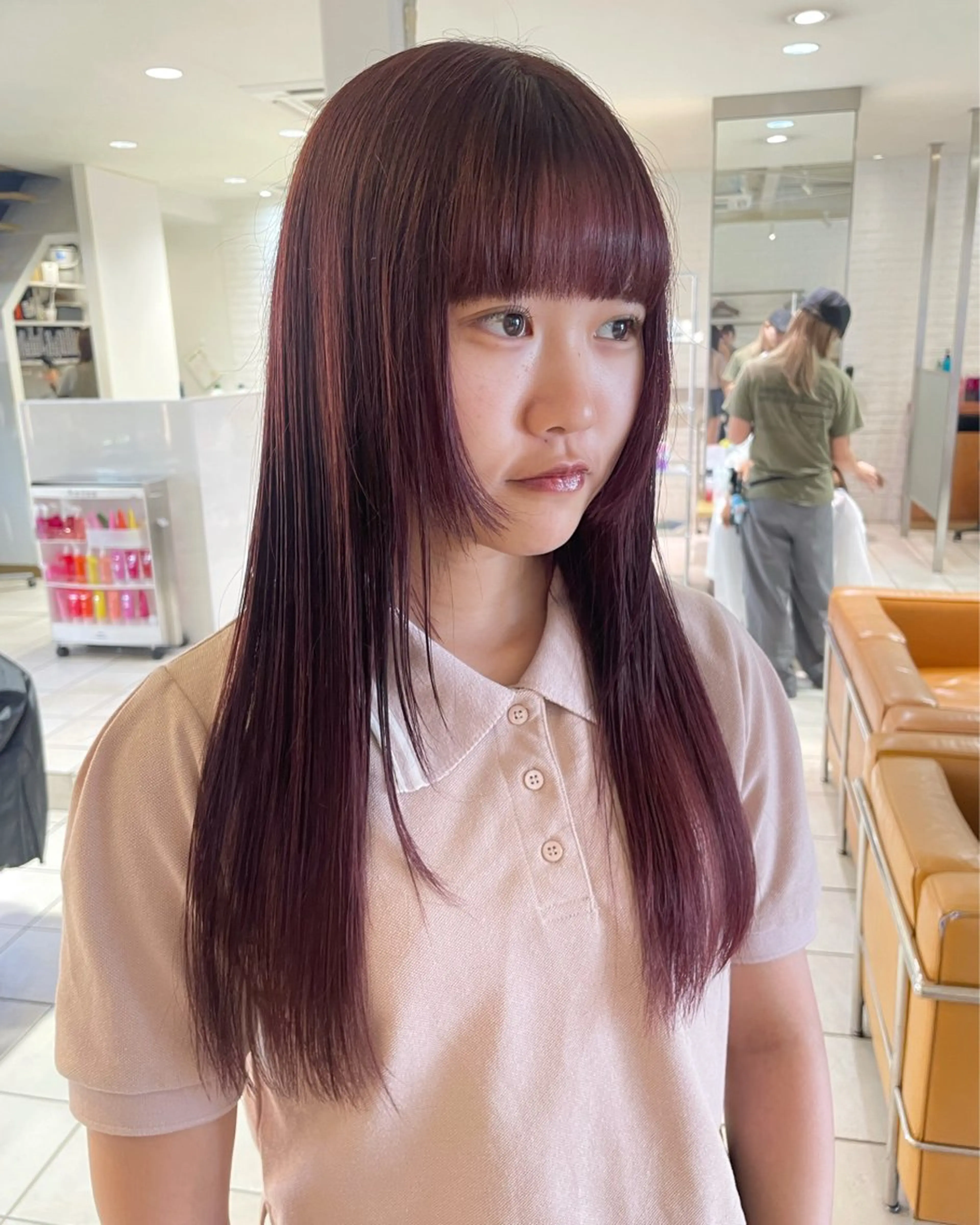 ロング カラー ラベンダーカラー ピンクカラー ピンクラベンダー 🌟デザインカラー 🌟コノミ🌟のヘアスタイル