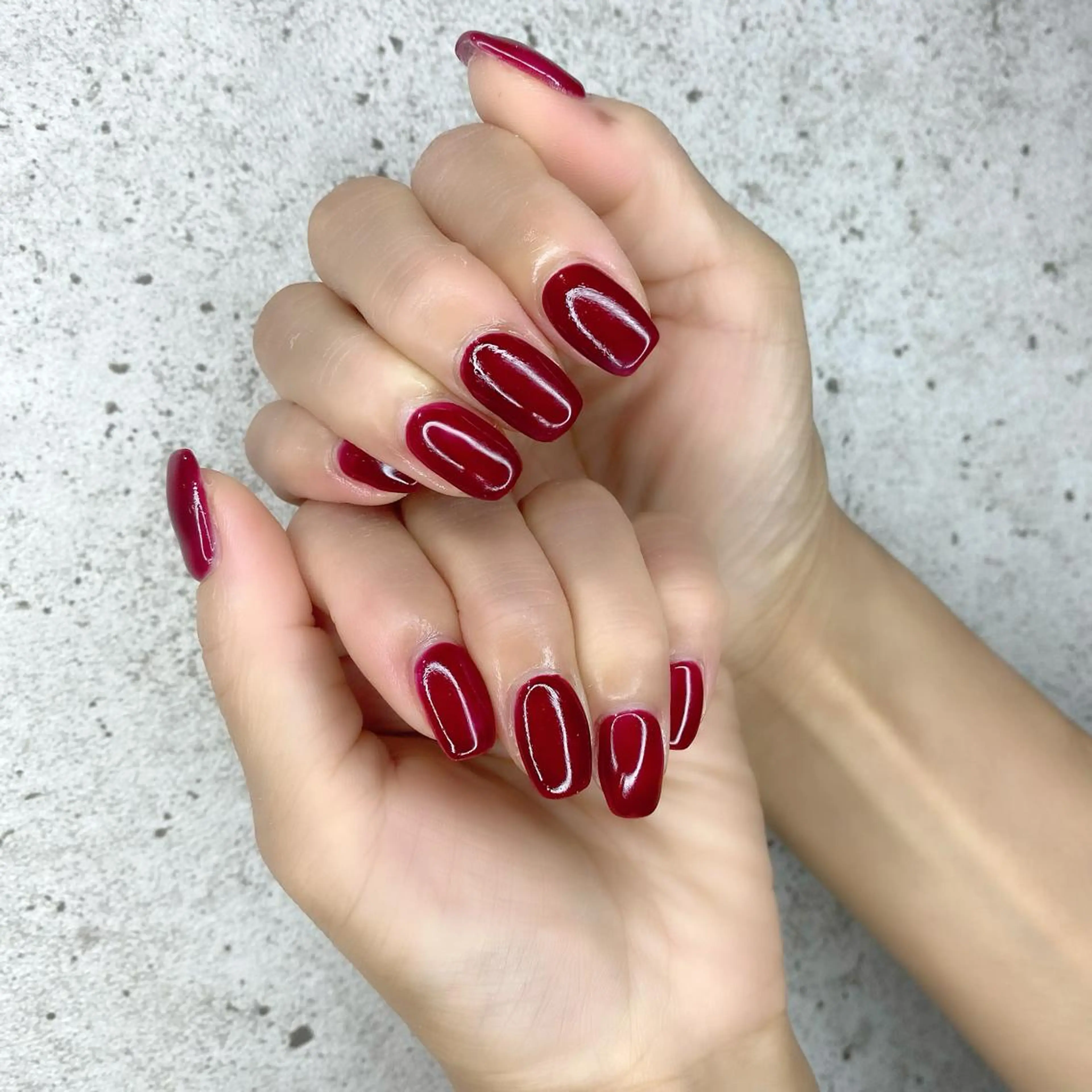 ネイル ボルドー ワンカラーネイル Salon Ｋのネイルデザイン