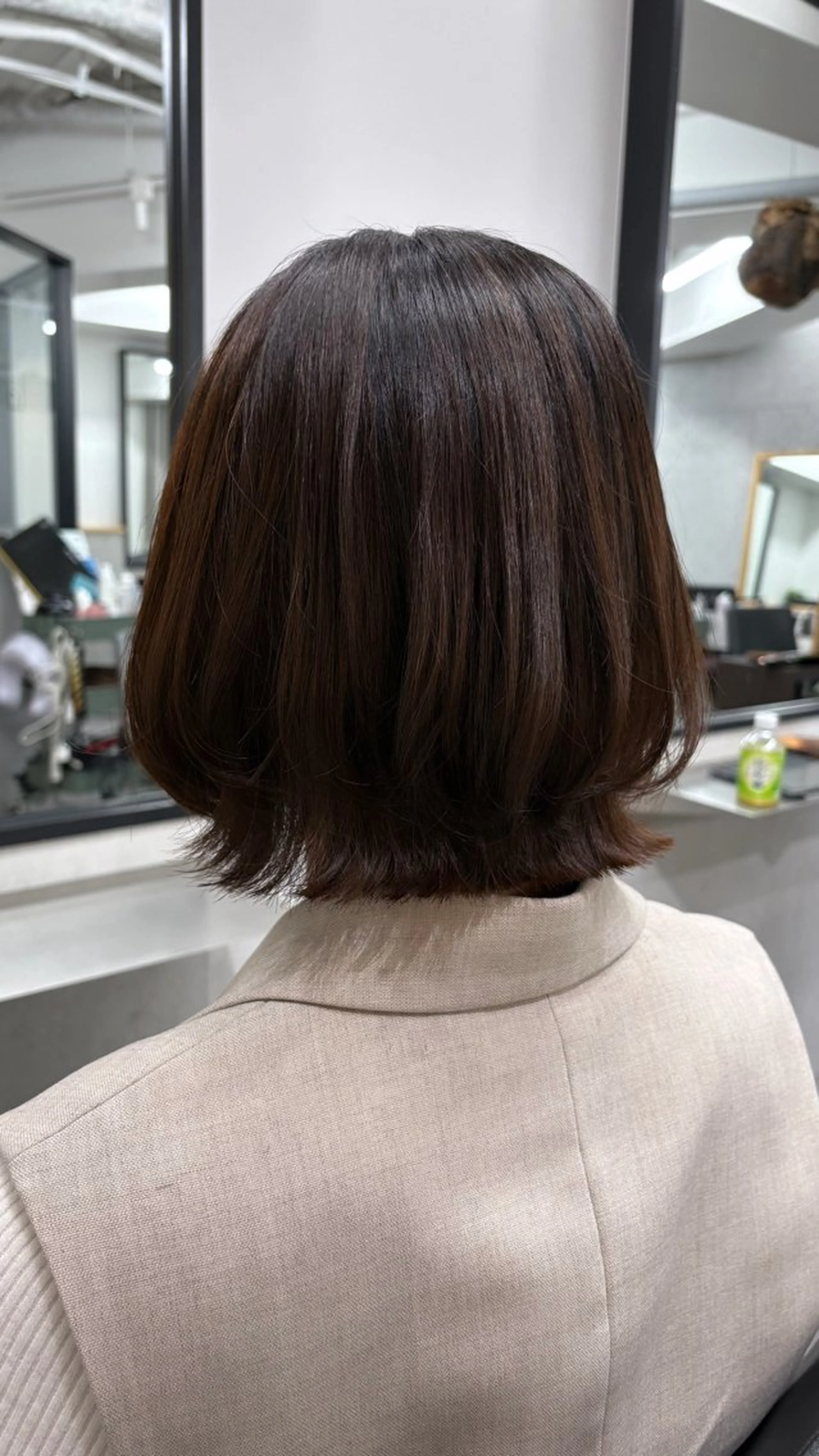 ミディアム ボブ くびれヘア カット トリートメント 新宿/ボブ/レイヤー 縮毛矯正/SACHIのヘアスタイル