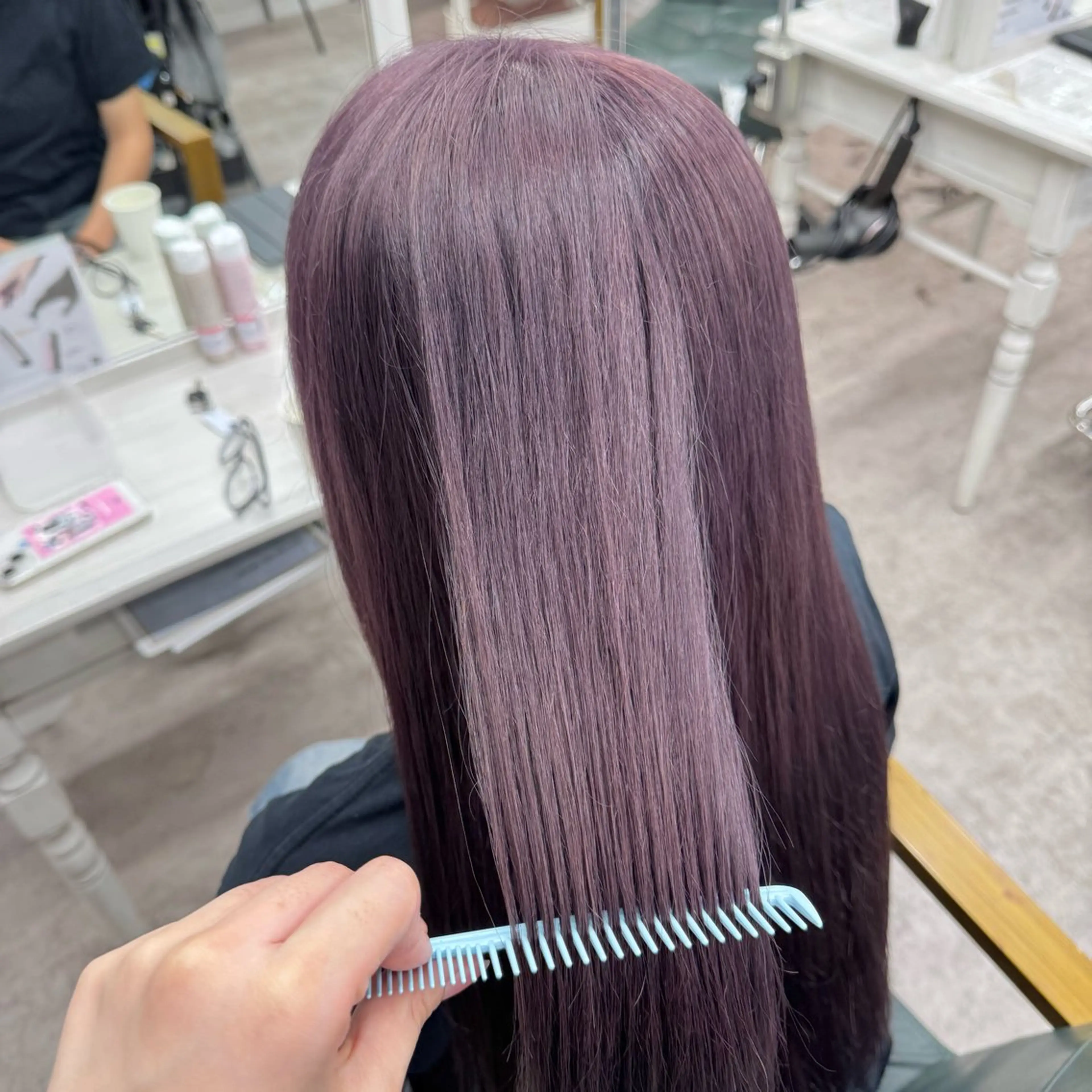 ロング カラー ヘアカラー JUNSHIN🦋 ヘアセット／カラーのヘアスタイル