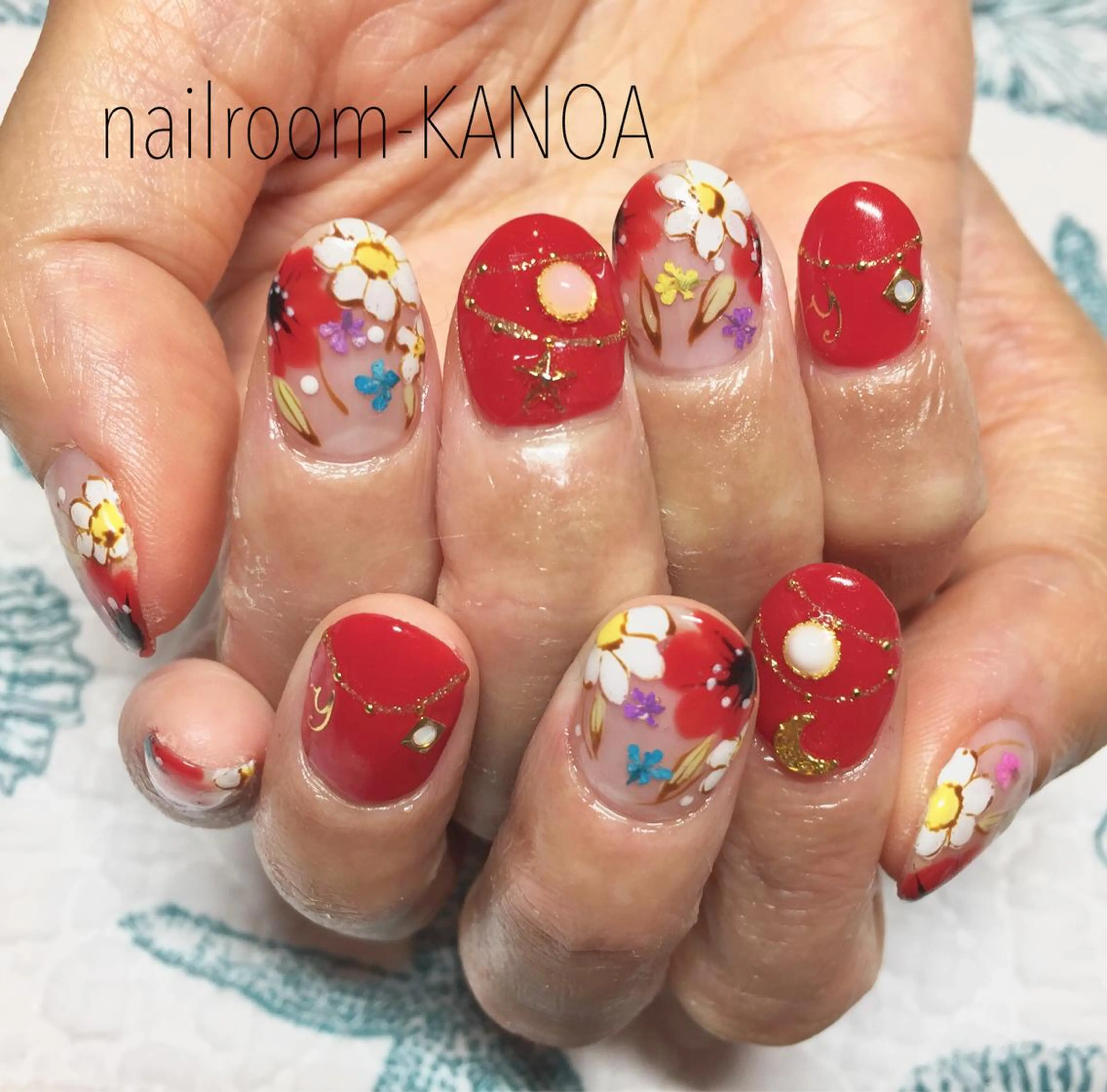 ネイル フラワーネイル nailroom- KANOAのネイルデザイン