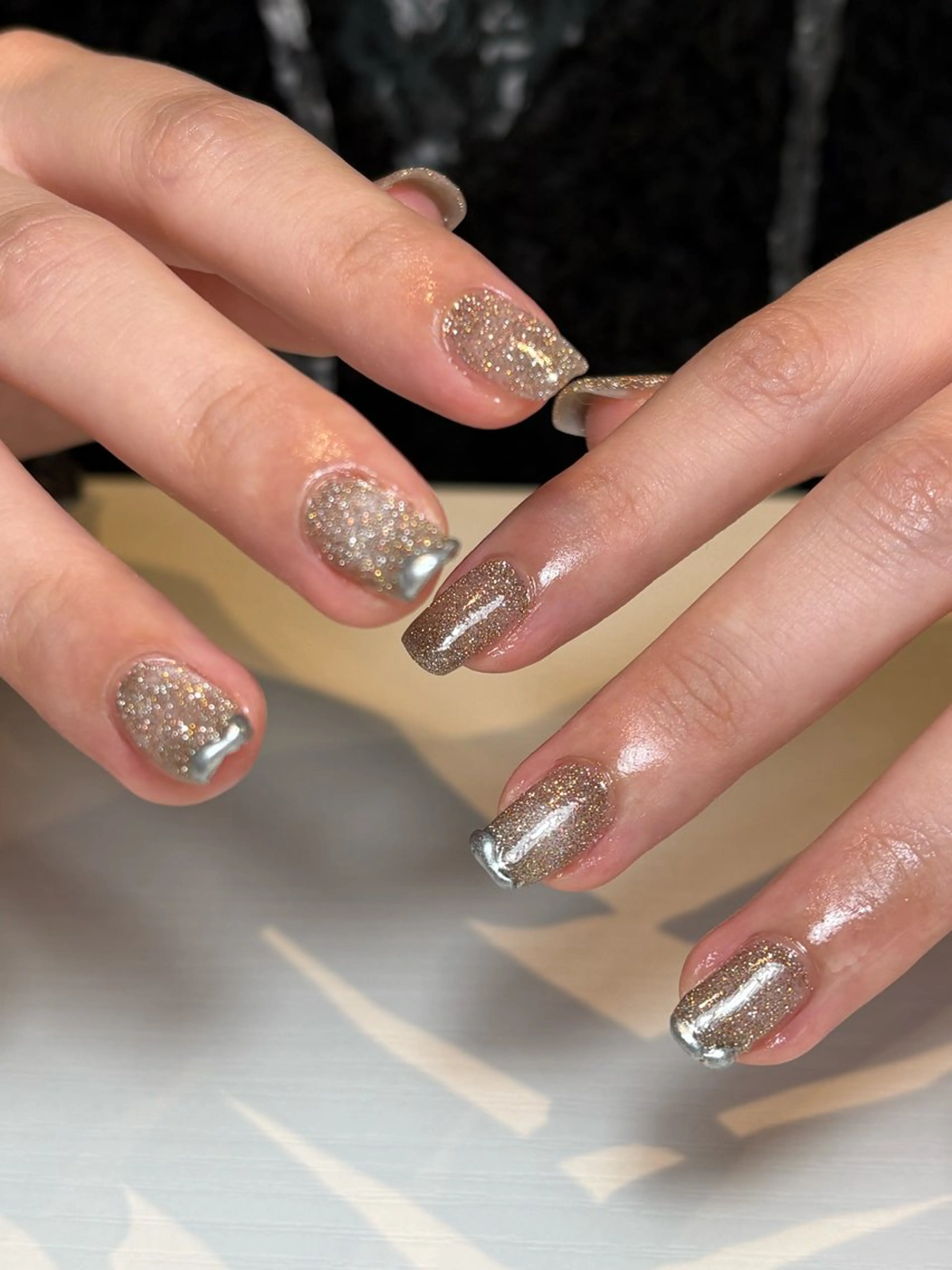 ネイル アートネイル フラッシュネイル フラッシュマグ 韓国ネイル ロングネイル ハンドネイル Kai  nail Mayukoのネイルデザイン