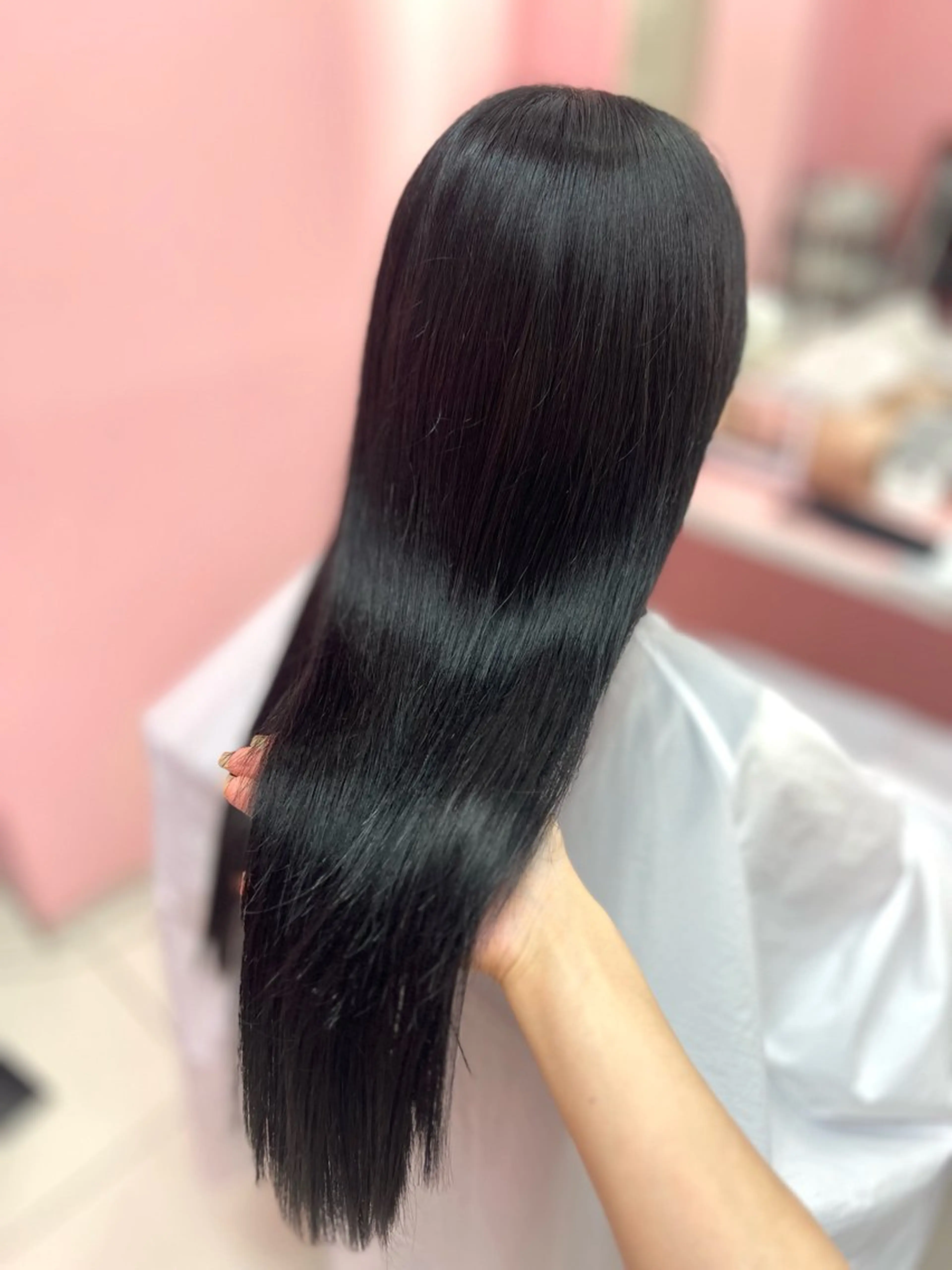 ロング シールエクステ くびれヘア エクステ ヨシンモリ 韓国風ヘア ヘアカラー エクステ シーズン エクステ/大阪梅田駅のヘアスタイル