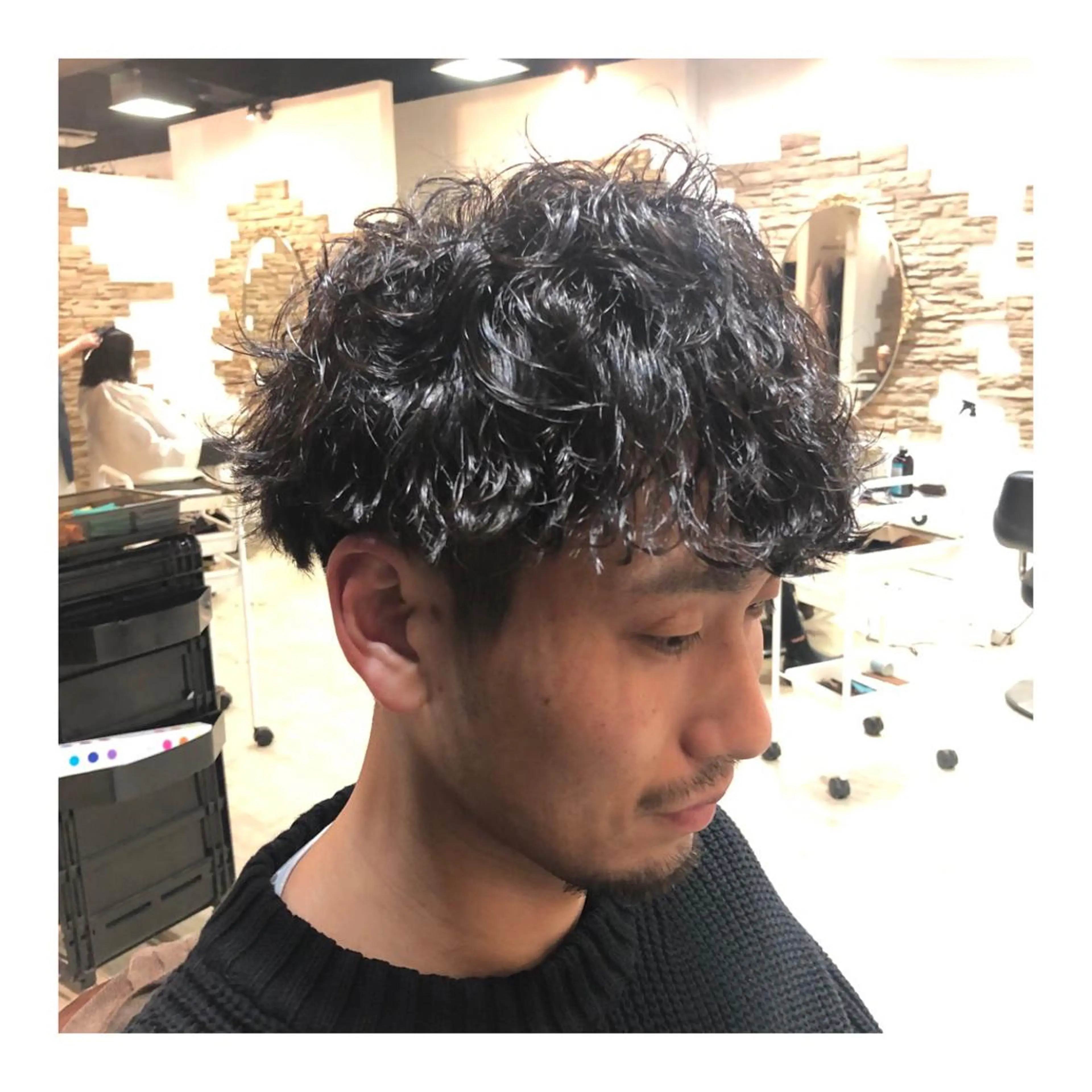 パーマ メンズ カット パーマ トリートメント メンズパーマ 次元のヘアスタイル