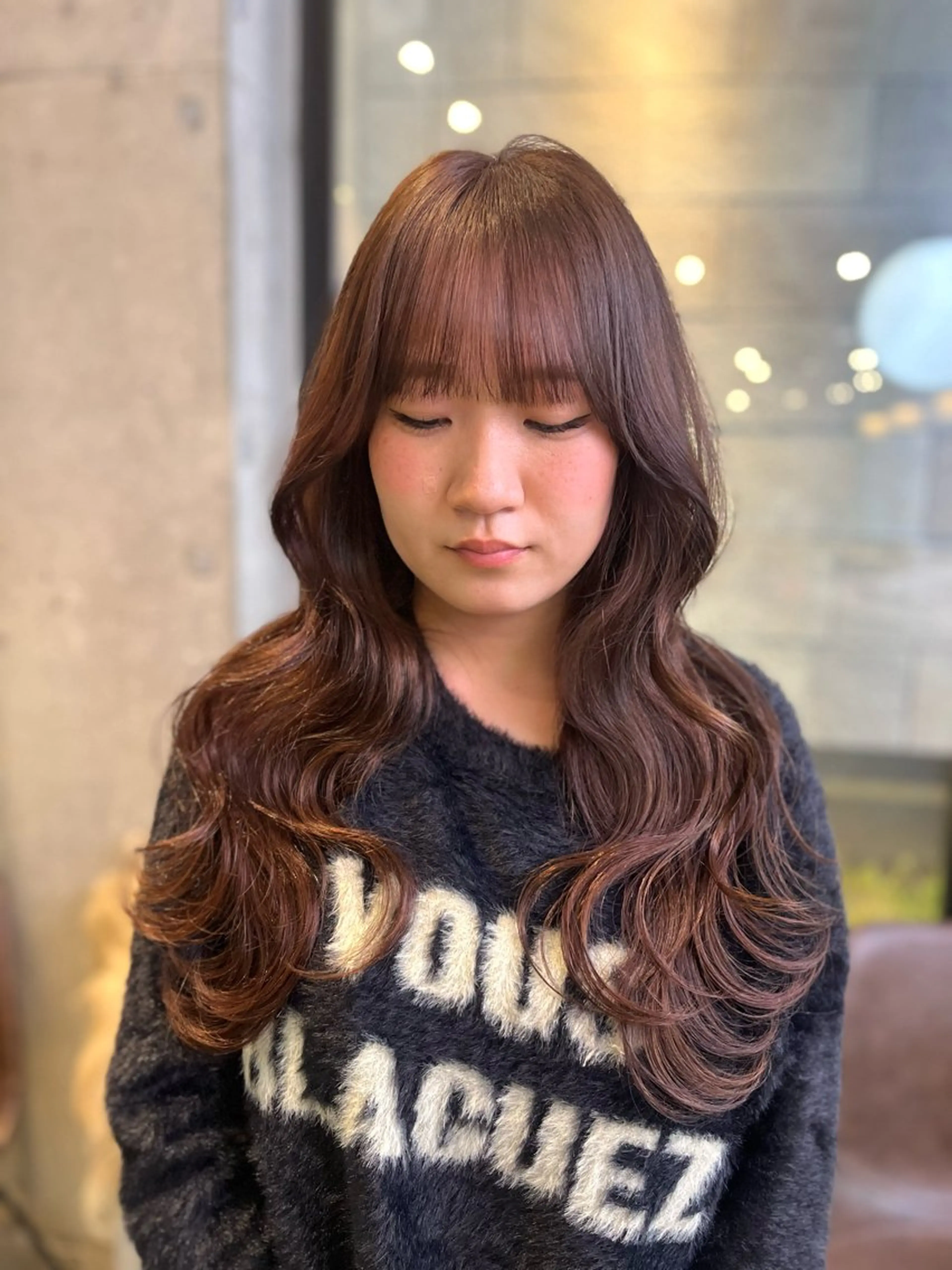 ロング カラー ブラウンカラー ラベンダーカラー カット ヘアカラー lolonois池田 /レイヤー/郷田遥のヘアスタイル