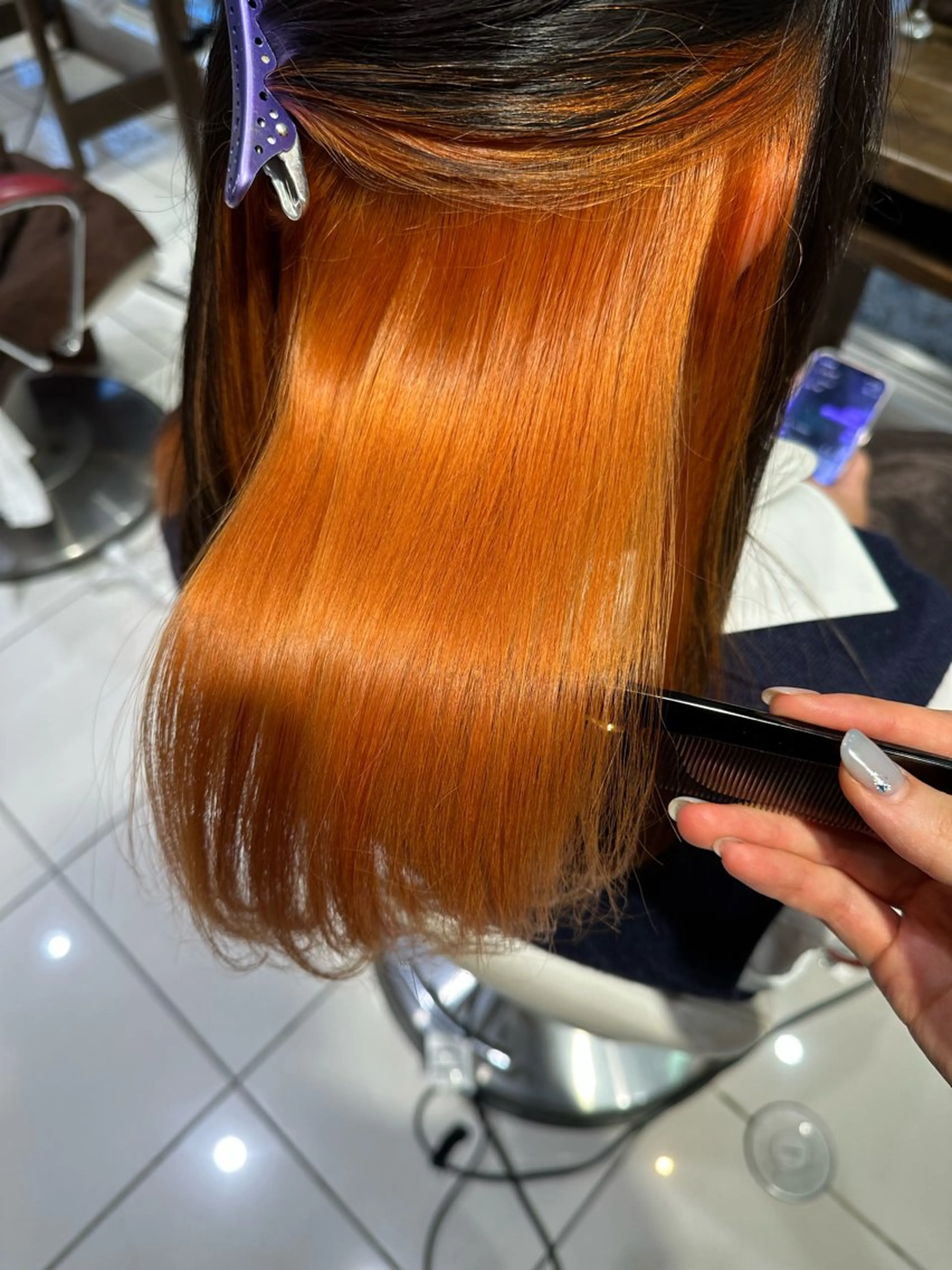 ミディアム カラー ブリーチ 💜髪質改善推し💜 Sein.せりのヘアスタイル