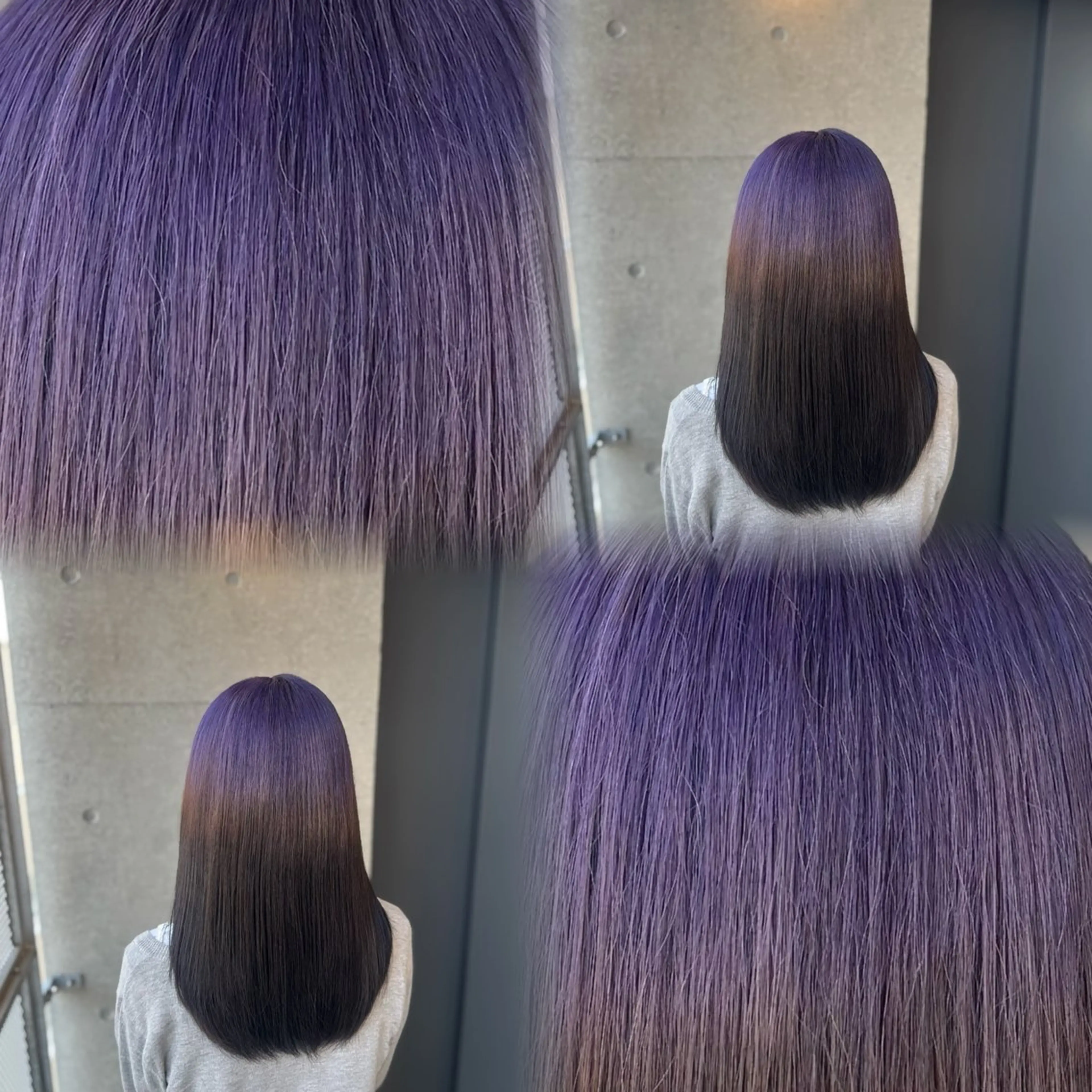 セミロング カラー ヘアカラー トリートメント 髙橋 李里亜のヘアスタイル