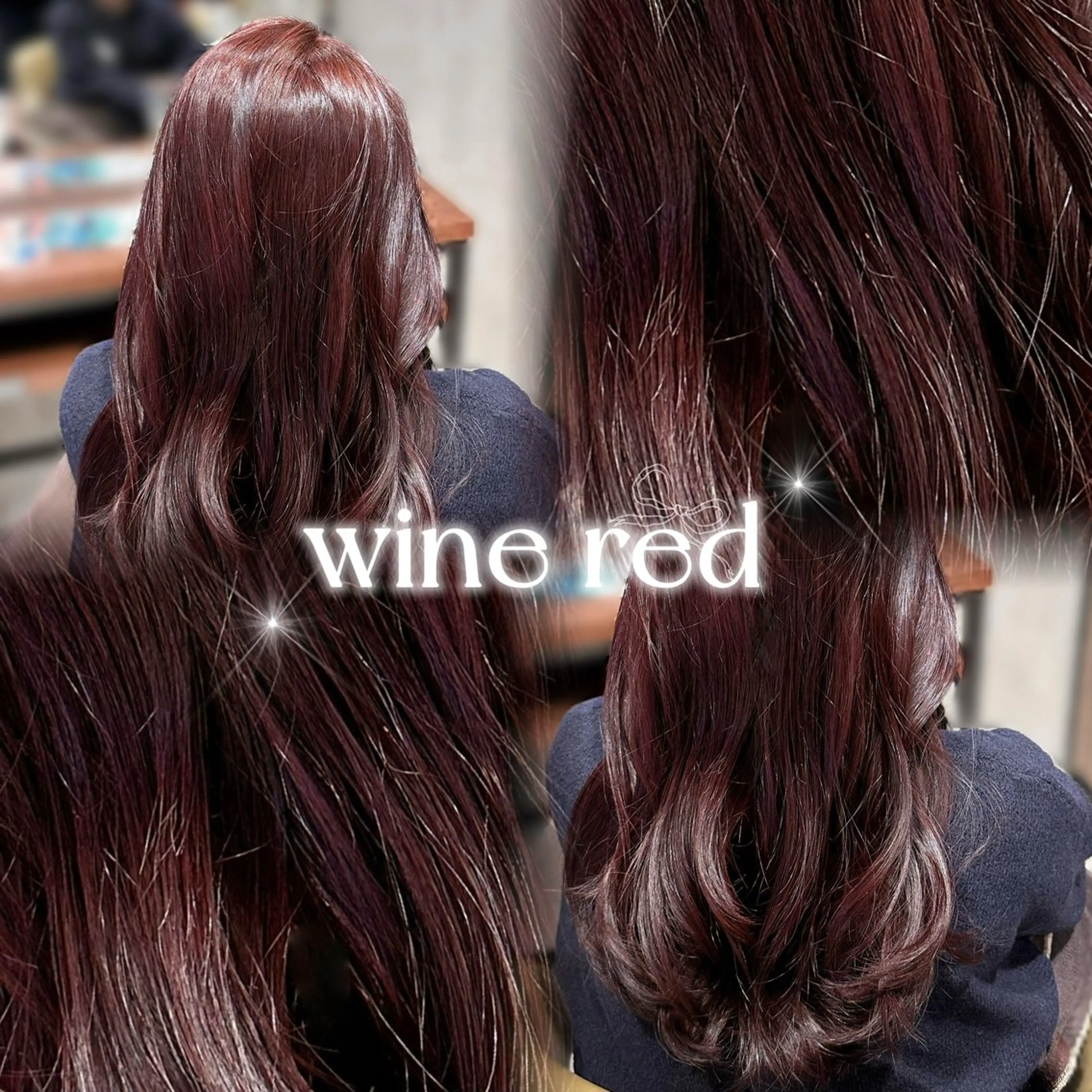 ロング カラー ブリーチ ブリーチなしカラー レッドカラー 韓国風/透明感 🎀𝑹𝒖𝒌𝒂のヘアスタイル