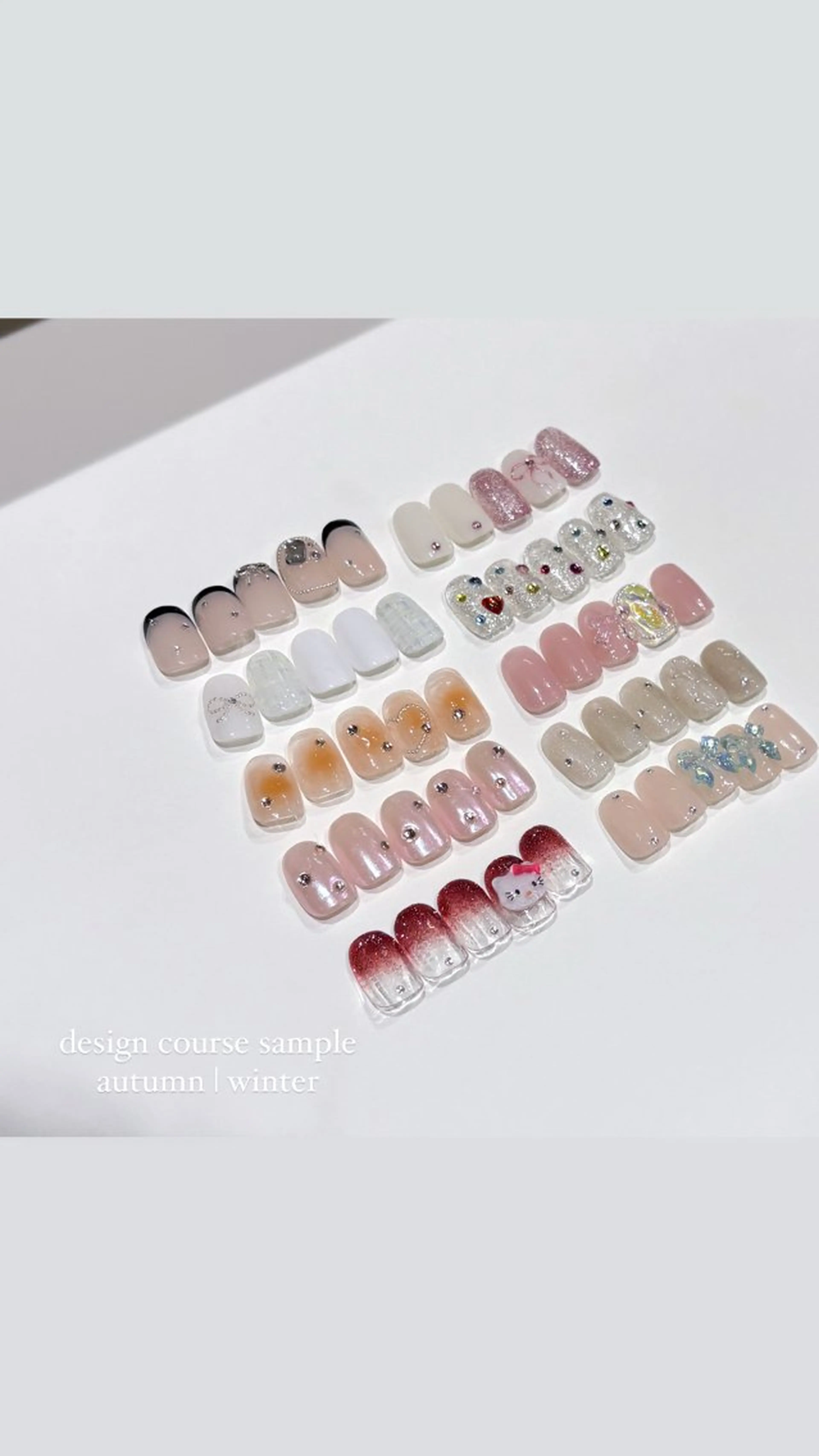 ネイル リボン ツイードネイル NORAmanaka /渋谷⟡.·*.のネイルデザイン