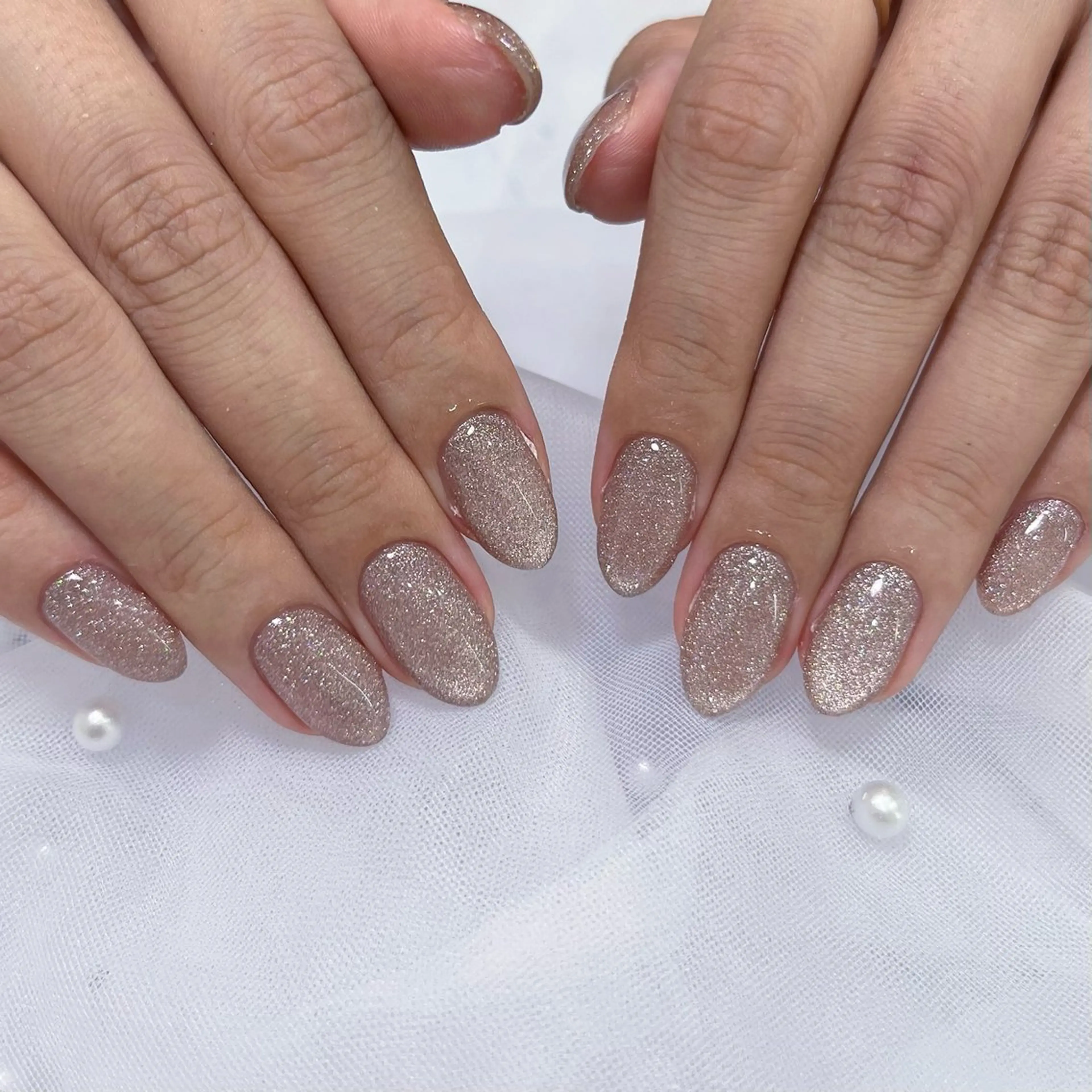 ネイル ブラウン マグネットネイル エルバイノリコ加藤 パラジェル取り扱い店のネイルデザイン