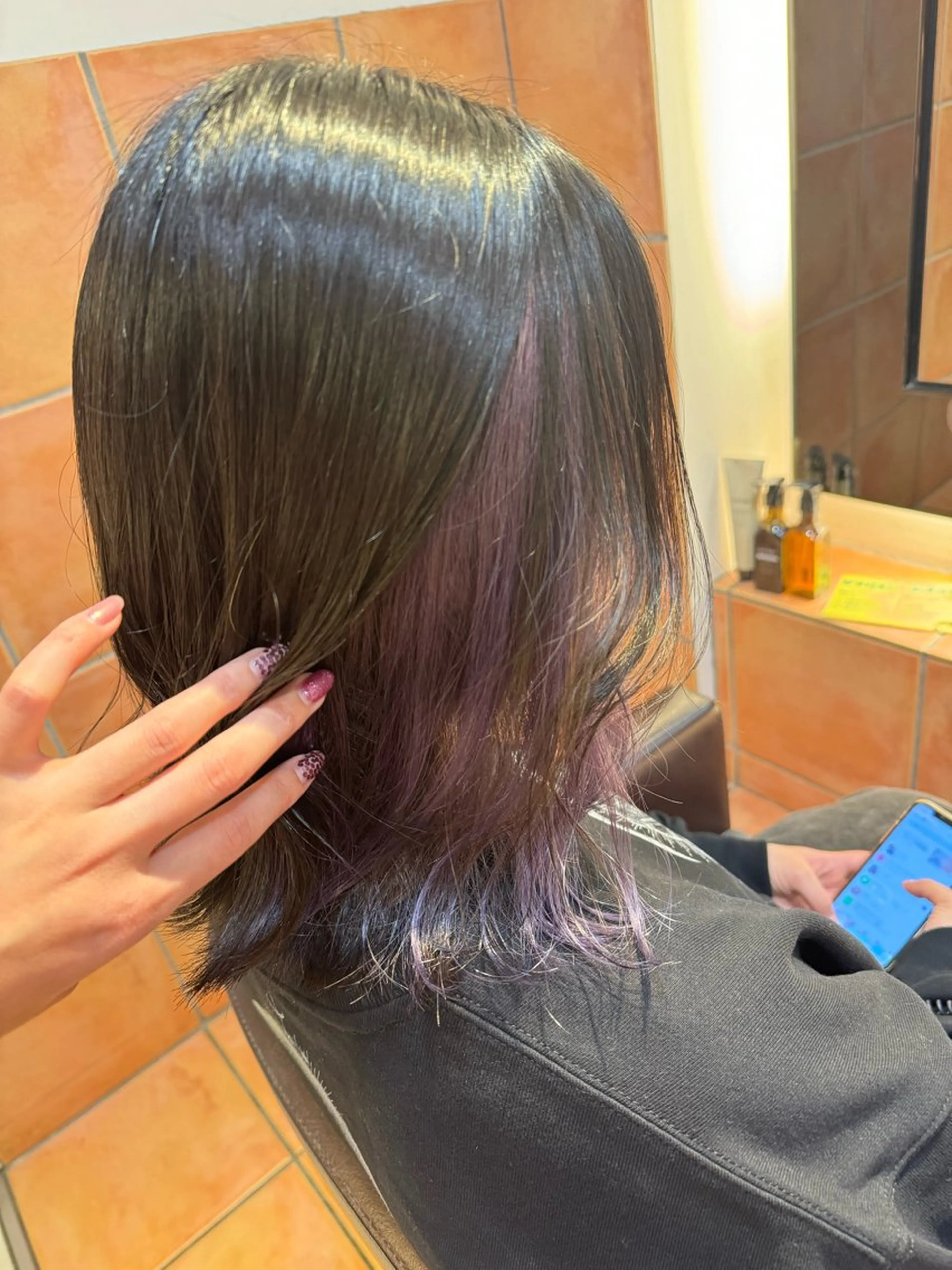 ミディアム カラー 透け感カラー🌿 小島 りなのヘアスタイル