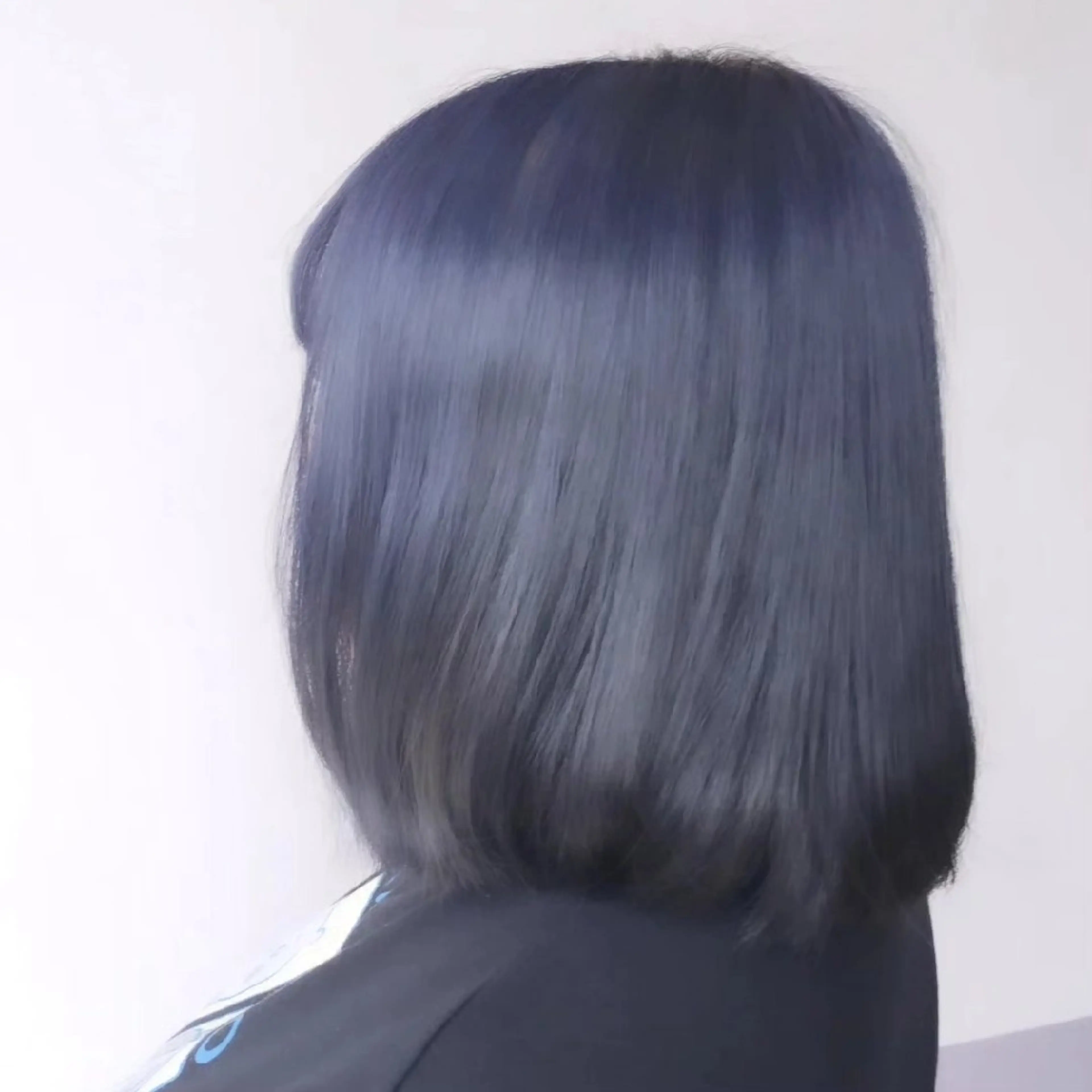 ミディアム カラー ネイビーカラー 中川 天のヘアスタイル