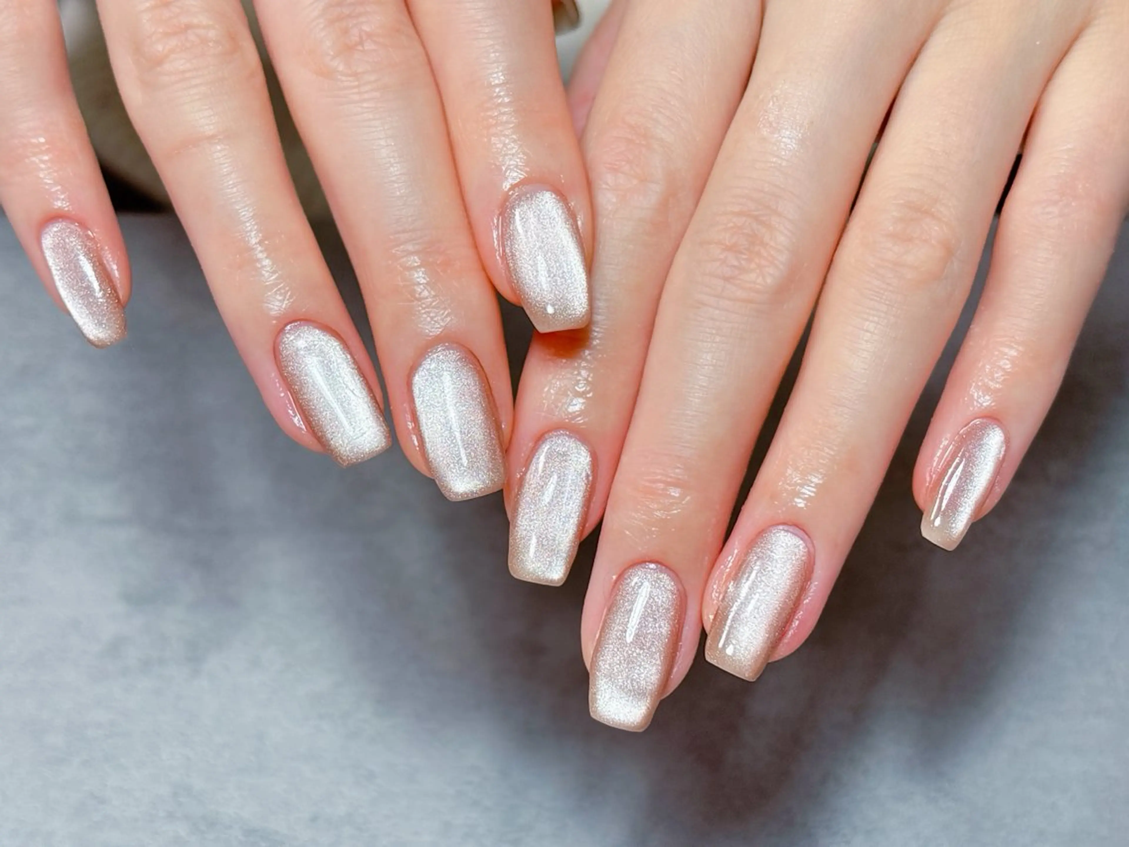 ネイル アートネイル マグネットネイル ピンク ピンクベージュ 冬ネイル ハンドネイル ハンドケア ゆ か_Nails💫のネイルデザイン