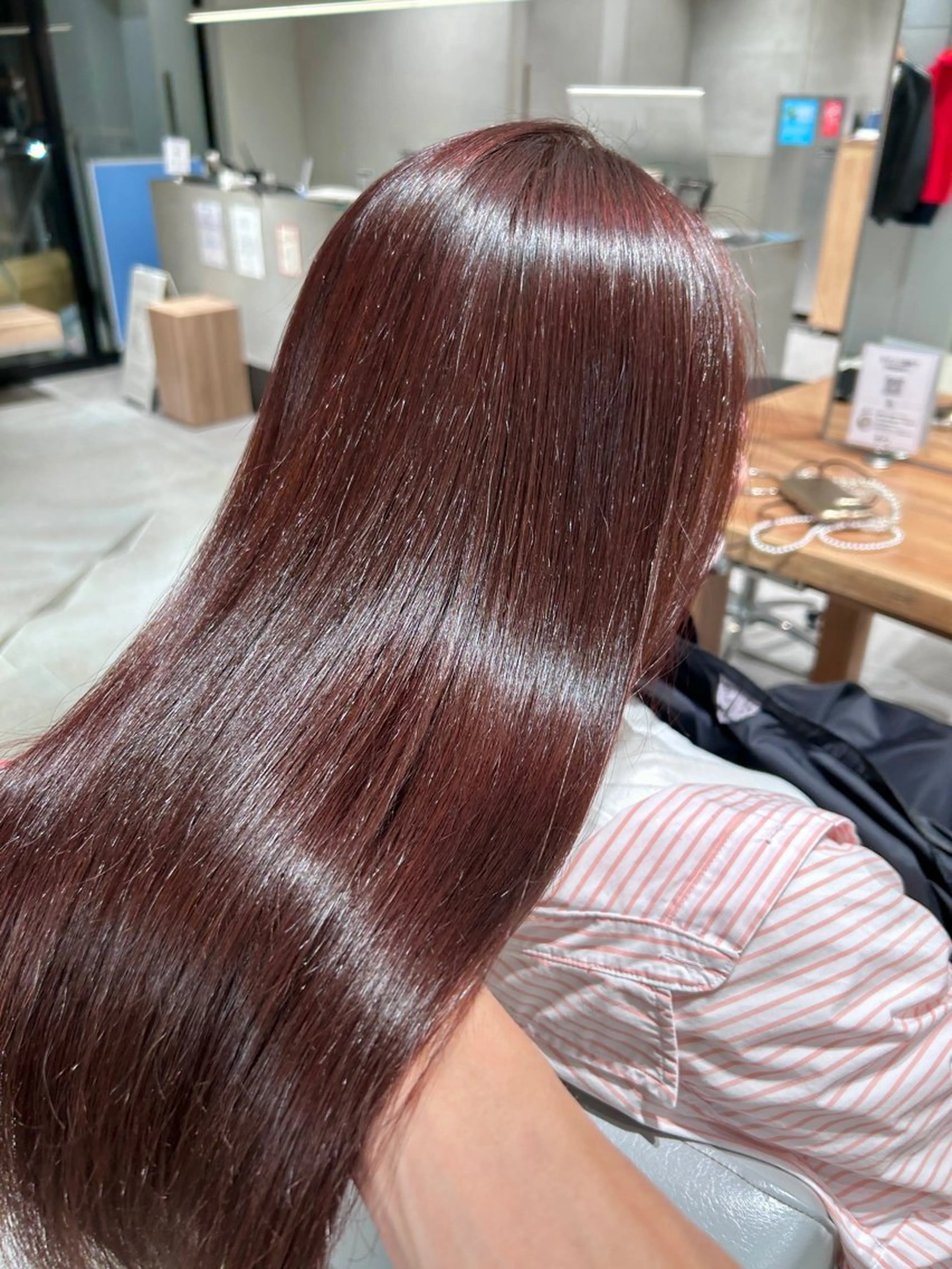 ロング 縮毛矯正 ボブ/レイヤーボブ/ 髪質改善/梶川 夏季のヘアスタイル