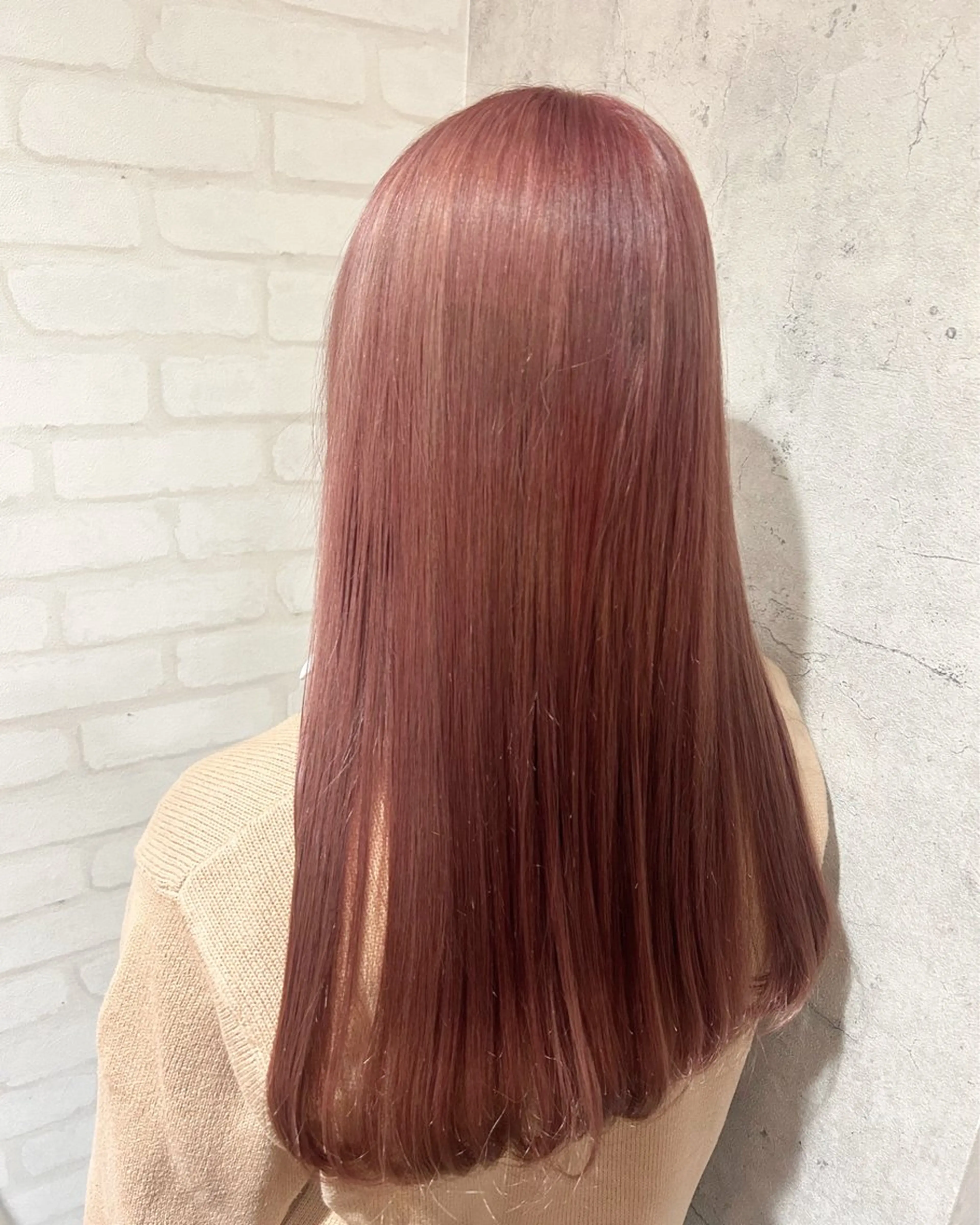 セミロング カラー ベージュカラー ピンクカラー ピンクベージュ ヘアカラー トリートメント パーソナルカラー 診断🍀マリンのヘアスタイル