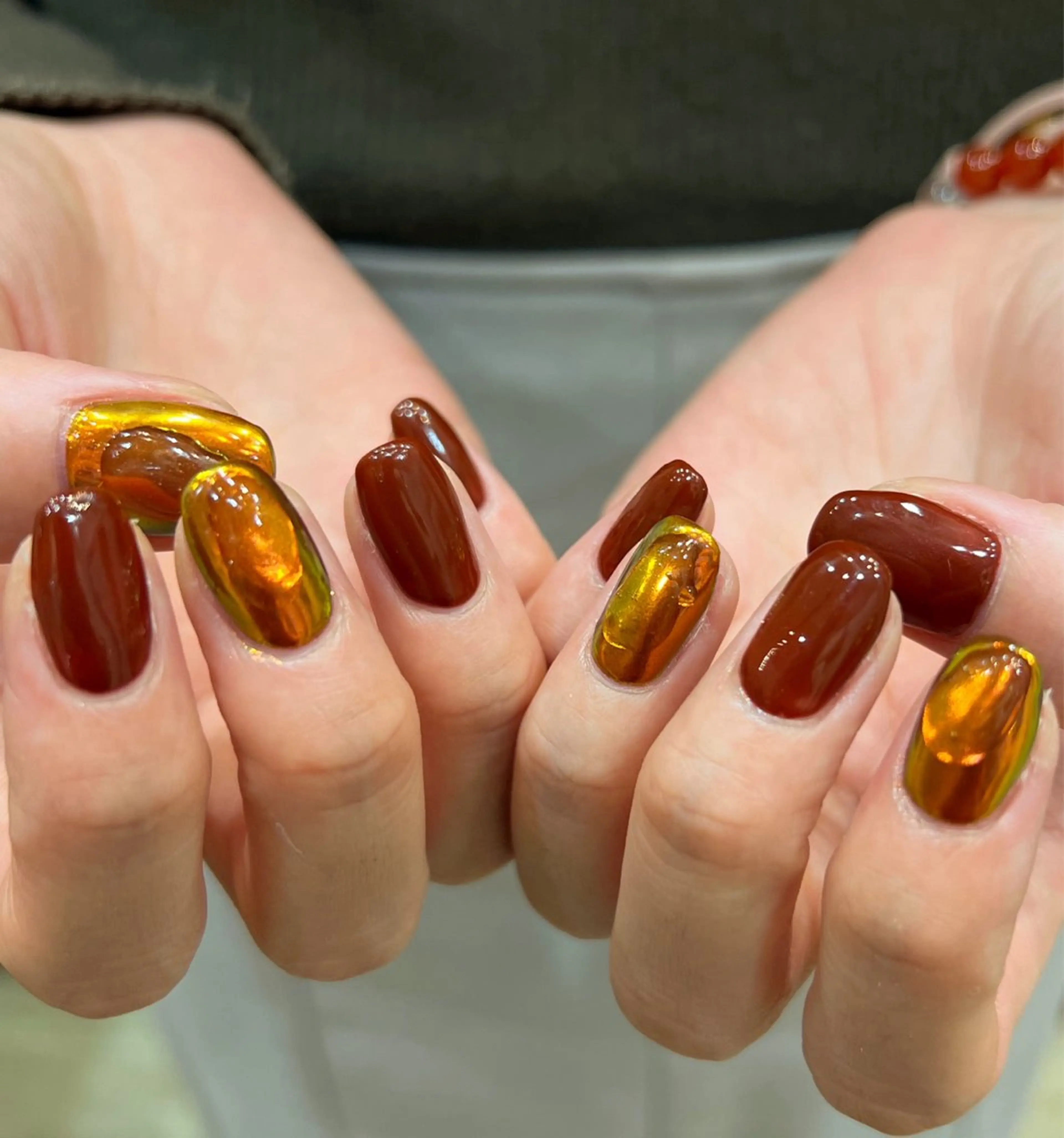 ネイル ワンカラーネイル ぷっくりネイル ハンドネイル ヘアメイクネイリスト 💄💅hidemiのヘアスタイル