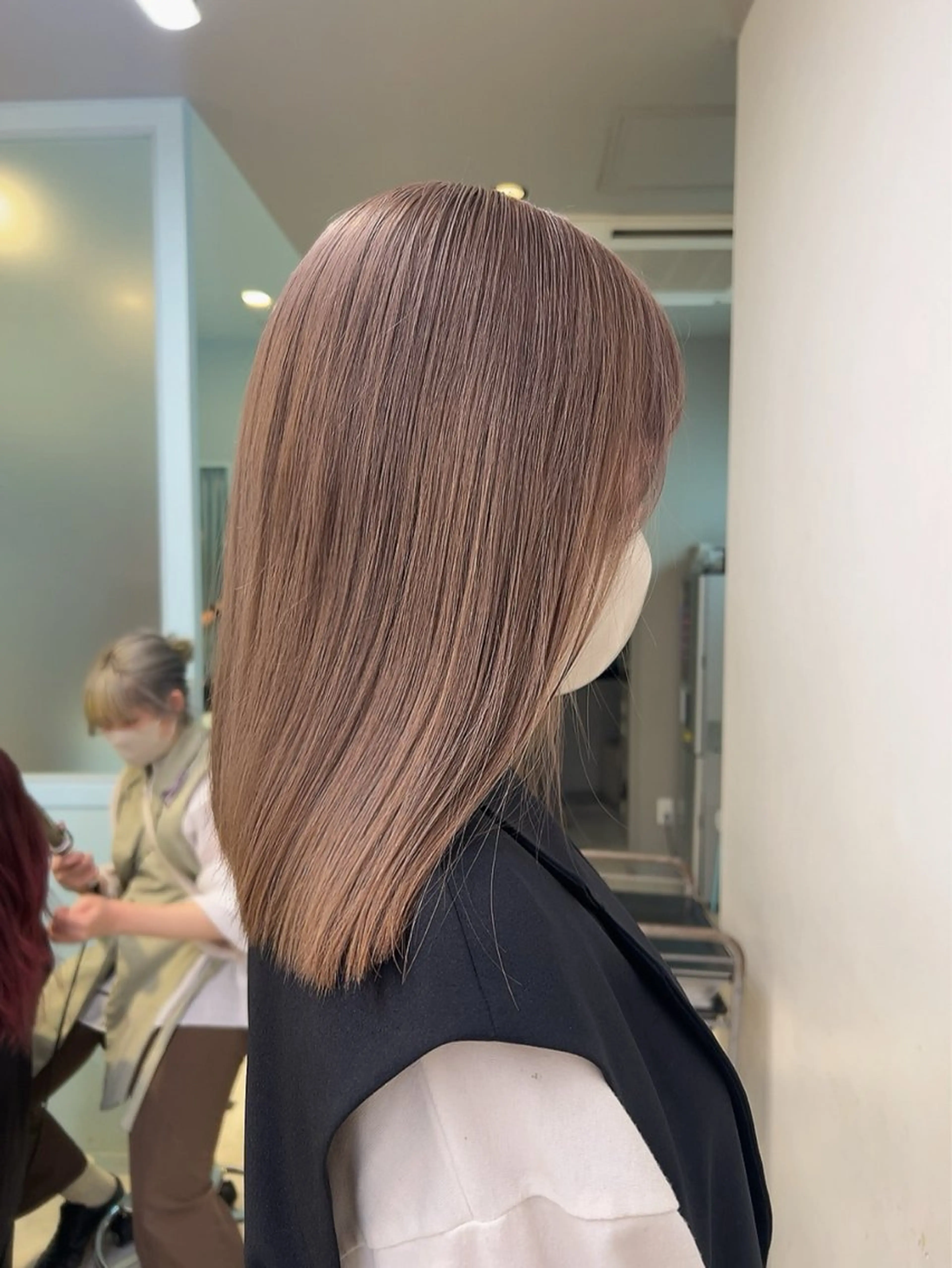 セミロング カラー ヘアカラー トリートメント ヘッドスパ ヘアセット 🥞ベージュ系カラー 【すずきりほ】🥞のヘアスタイル