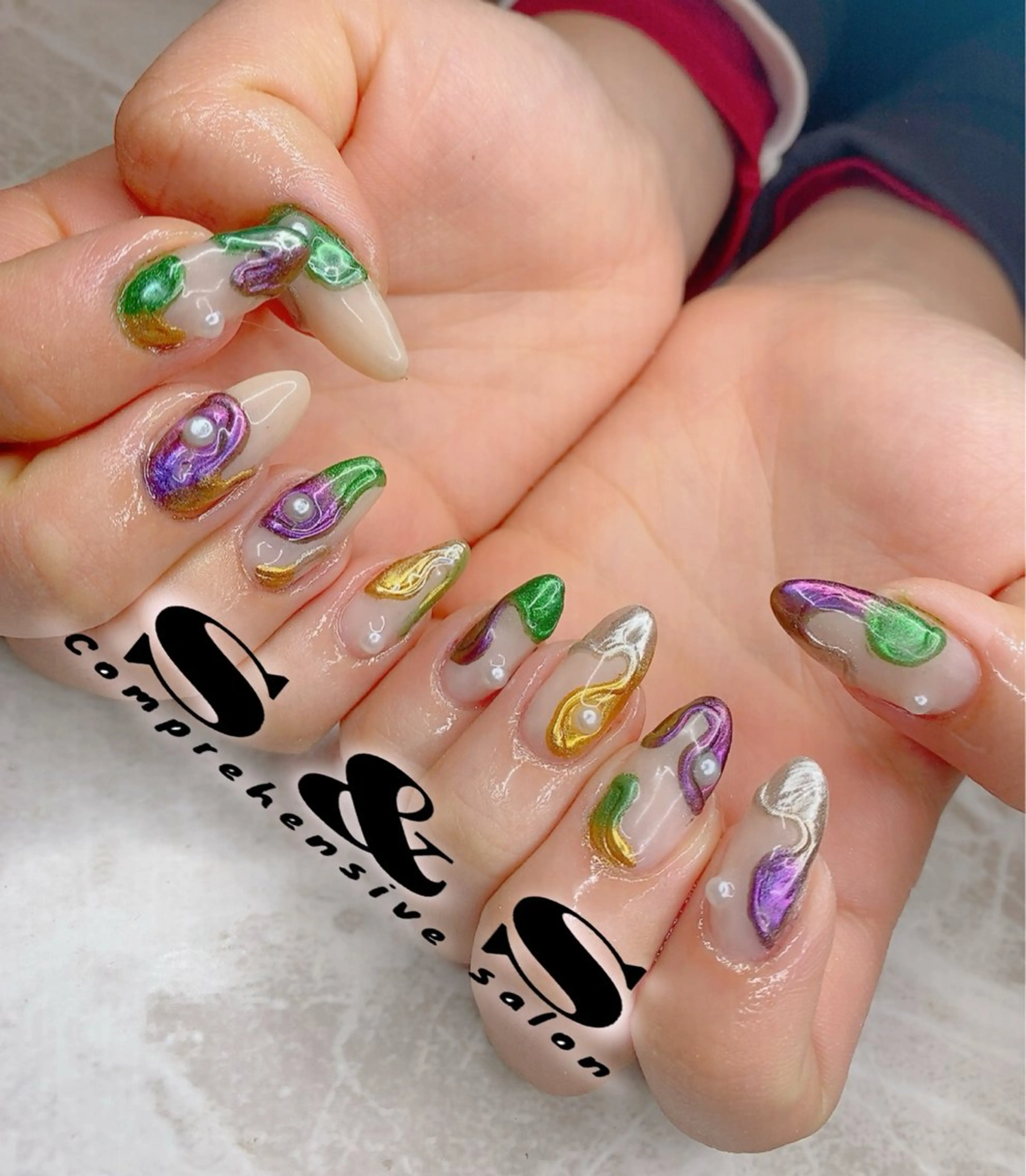 ネイル 長さ出し メンズネイル 持ち込み スカルプネイル S&S 村田小百合のネイルデザイン