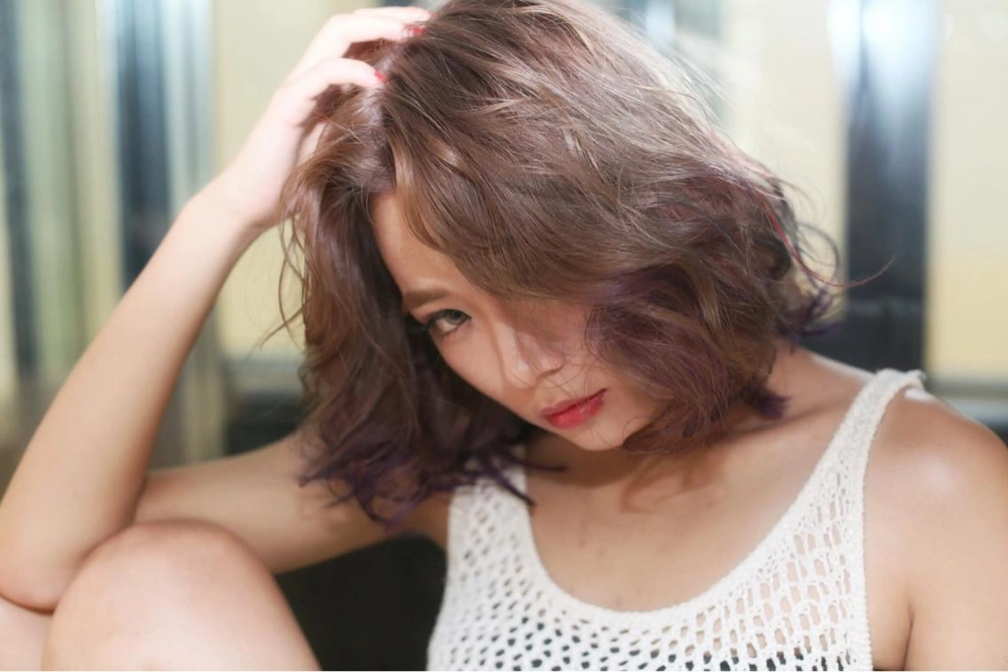ショート カラー ハイトーンカラー ボブ Hair mission【ヘアーミッション】心斎橋所属・エクステ／レイヤー 落合/心斎橋のヘアスタイル