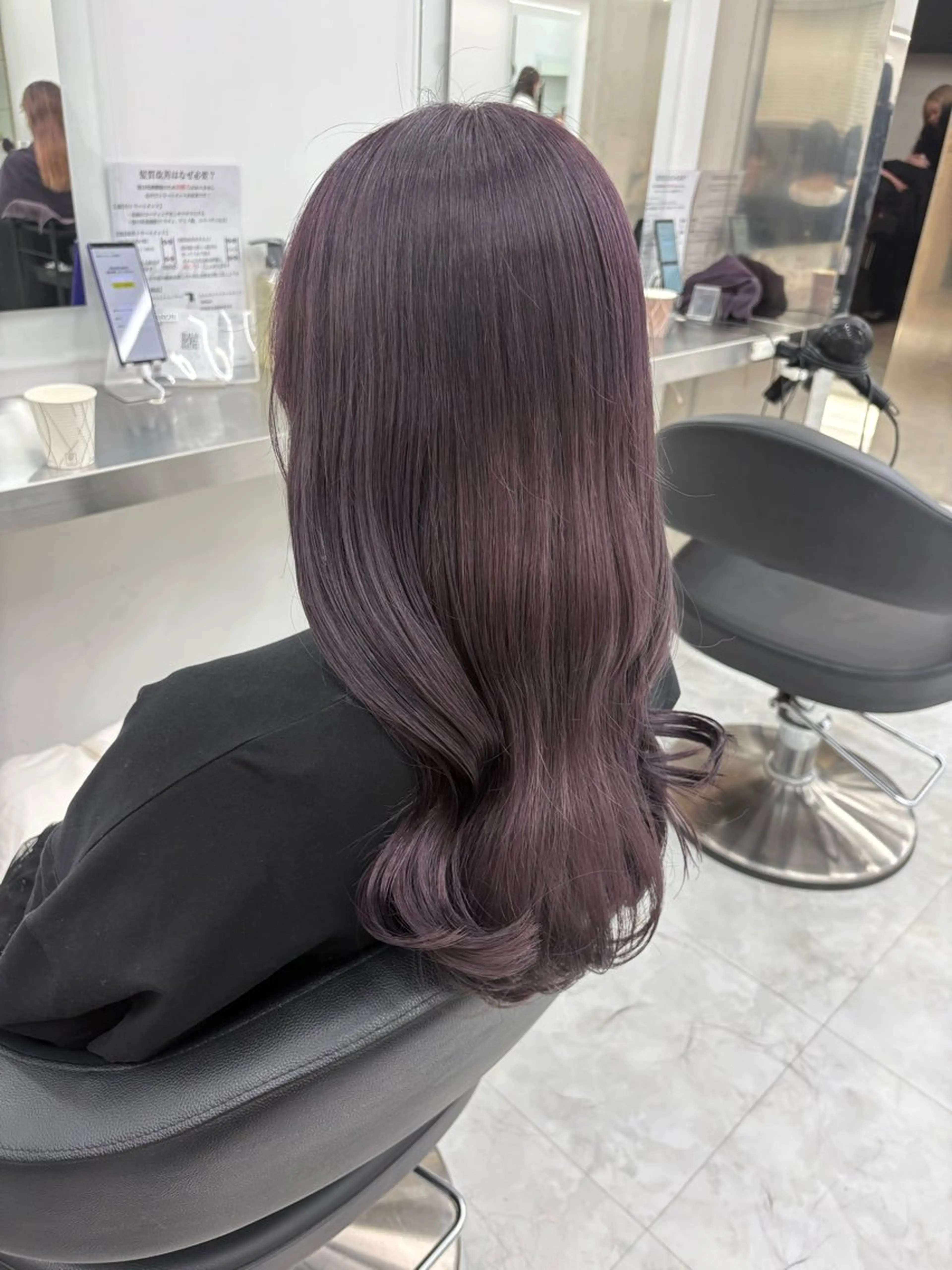 ロング カラー ヘアカラー トリートメント ヘッドスパ ヘアセット 𓏸レイヤー髪質改善 透けカラーカノン🫧のヘアスタイル