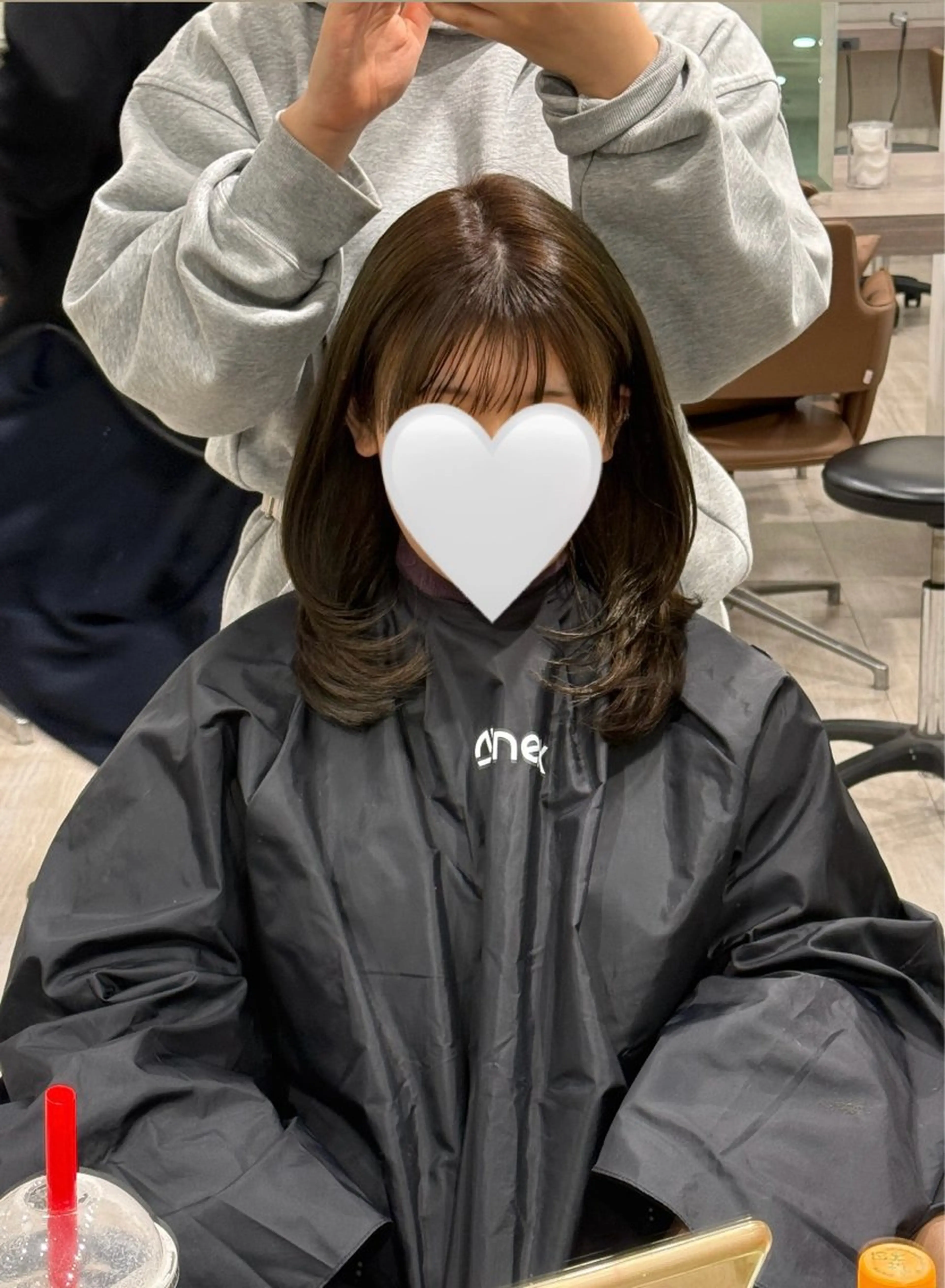 セミロング カット ヘアカラー 髪質改善カラー/ /表参道/こはるのヘアスタイル