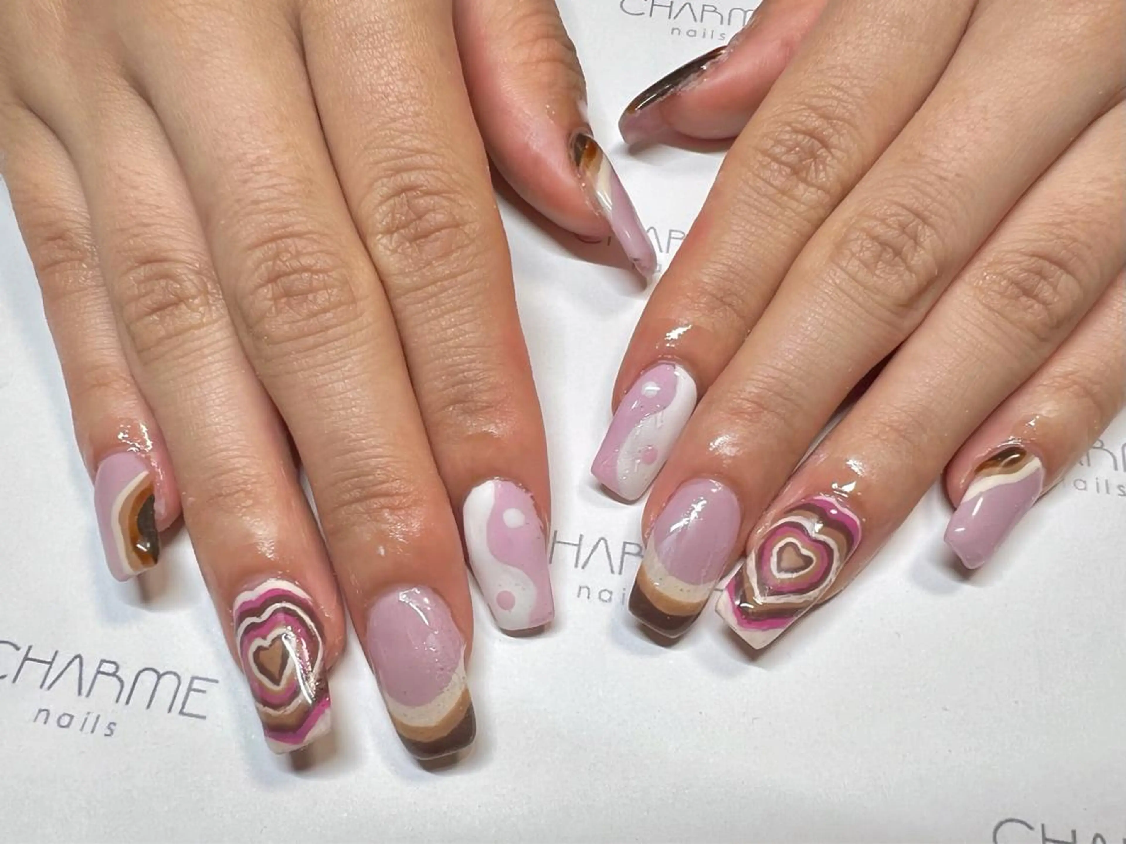 ネイル ハンドネイル CHARME 🤎〔RINA〕のネイルデザイン