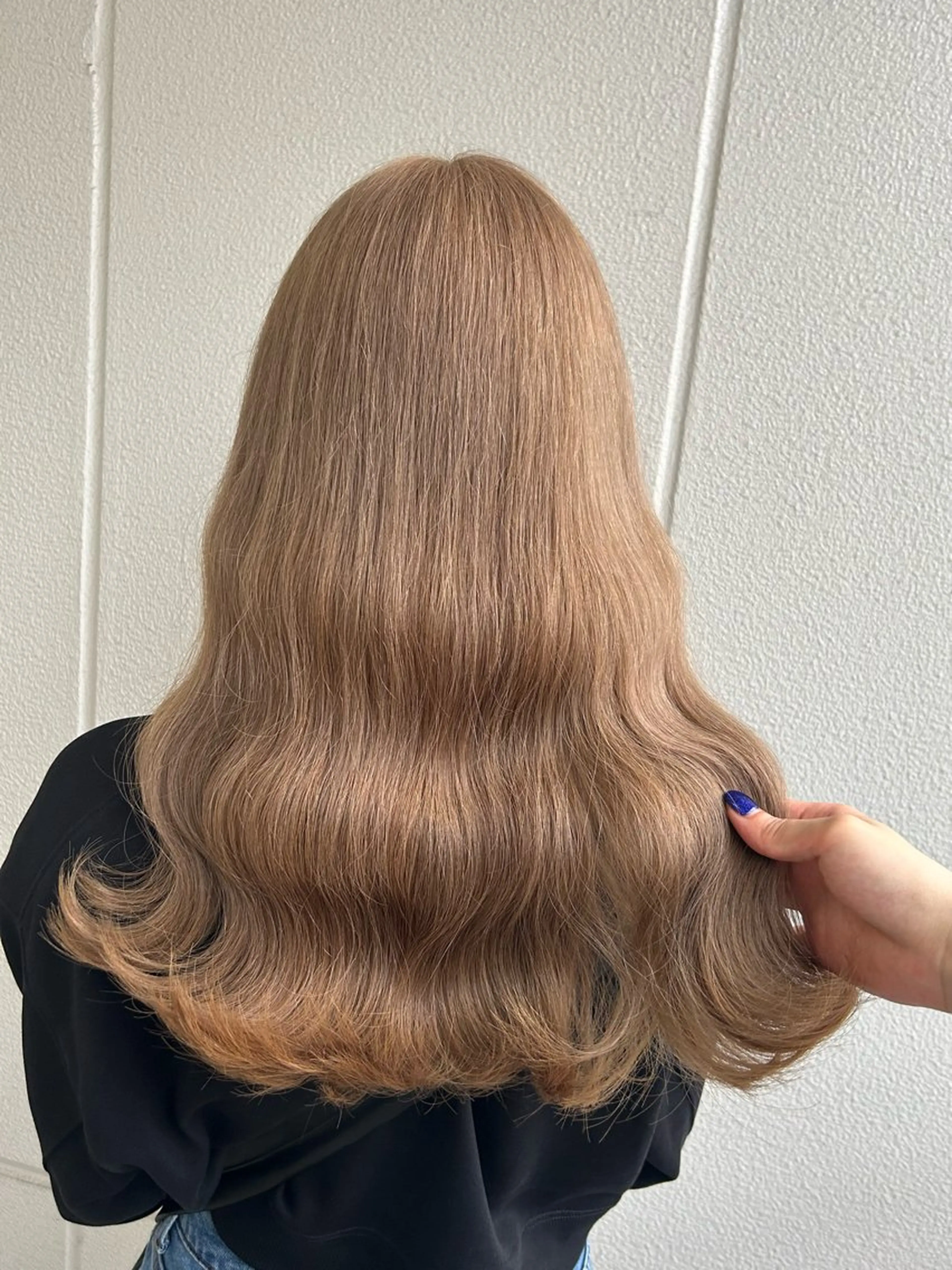 ロング カラー ヘアアレンジ ベージュカラー ブロンド ブロンドベージュ 暖色/垢抜け韓国ヘア 🇰🇷桑原ユキネのヘアスタイル