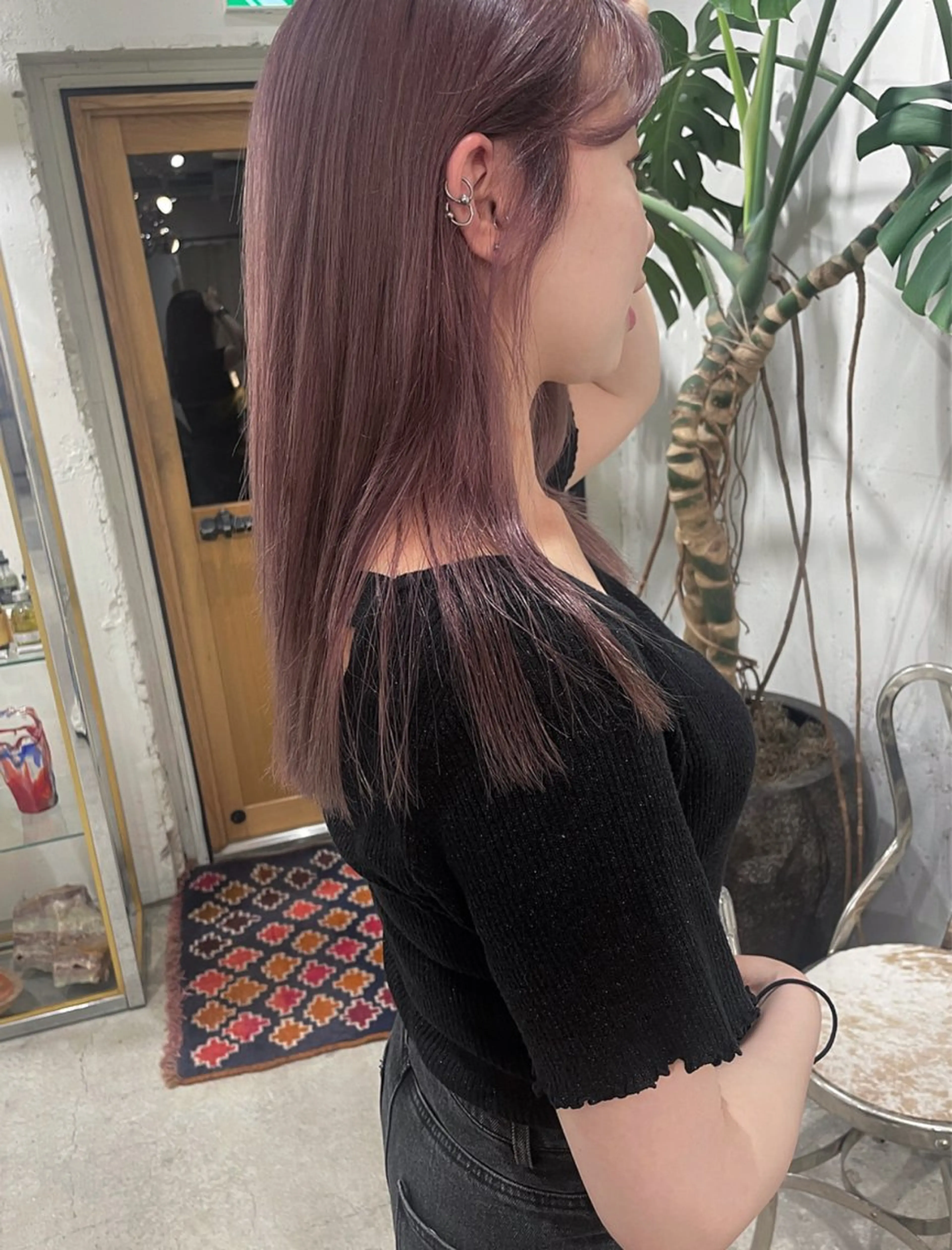 セミロング カラー ブリーチ ピンクカラー cut期間限定¥0 ／表参道／REMIのヘアスタイル