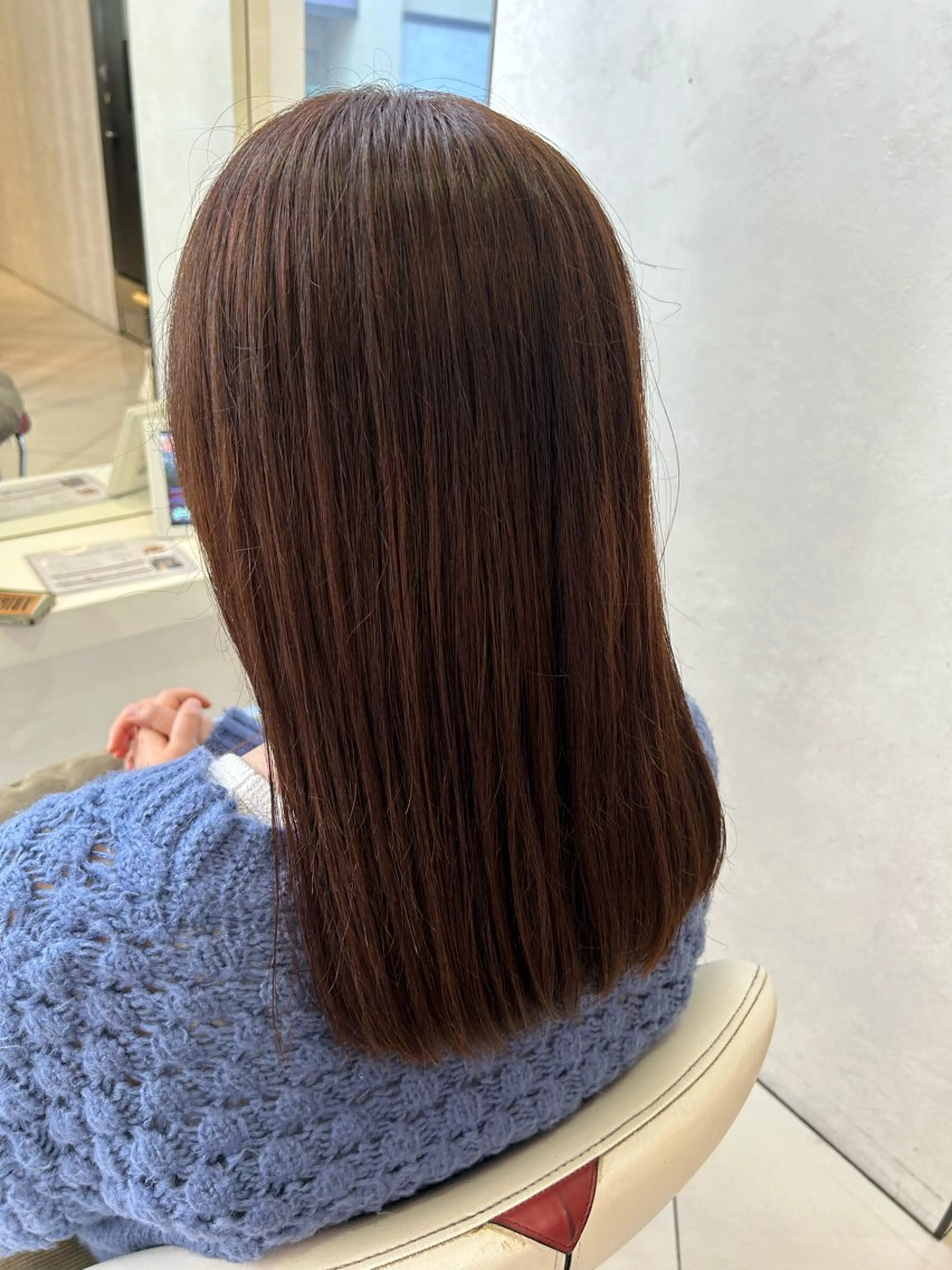 セミロング カラー ブラウンカラー ピンクカラー ピンクブラウン 🍀富久 永梨🧸のヘアスタイル