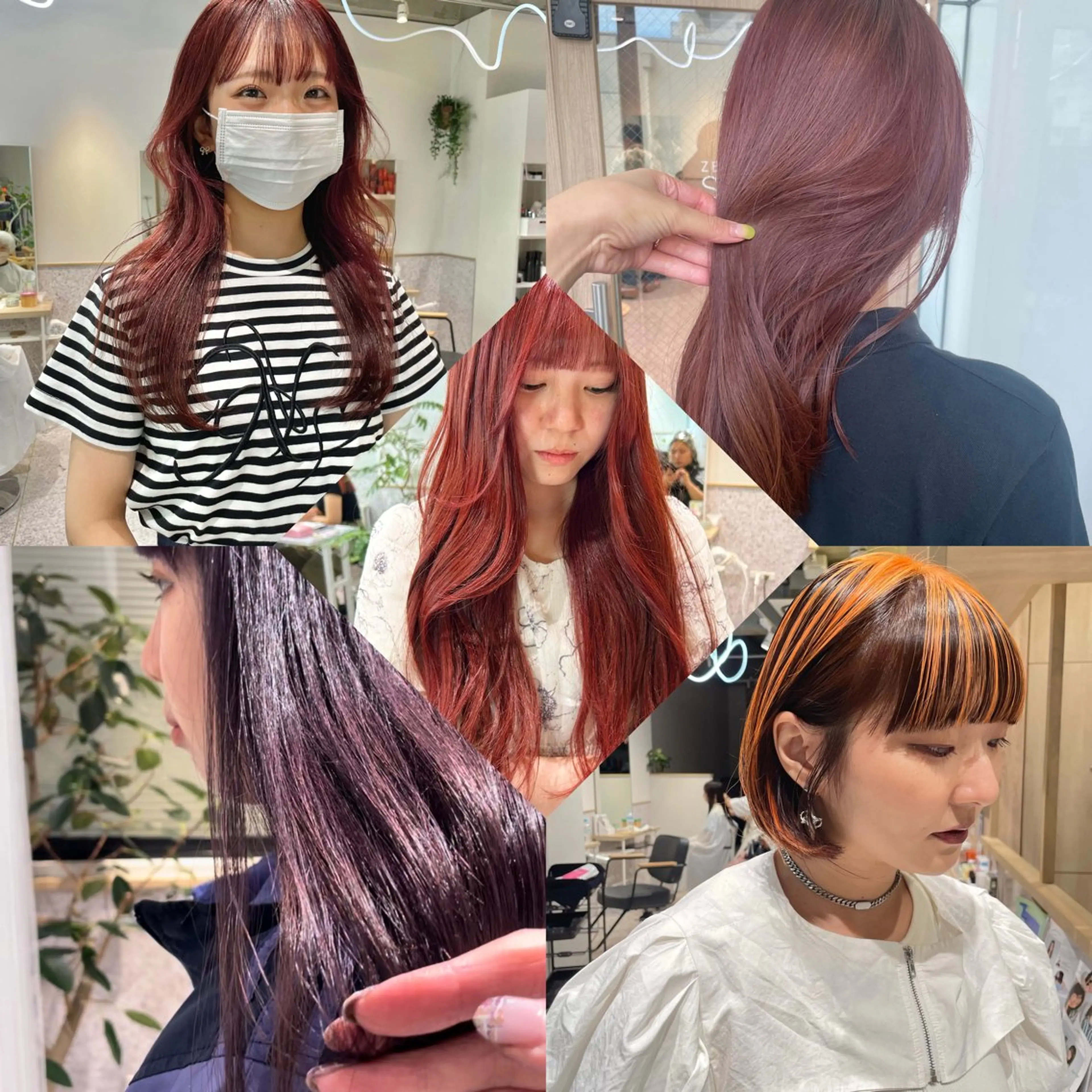 カラー ヘアアレンジ 成人式 ダブルカラー イヤリングカラー ハイトーンカラー インナーカラー ヘアカラー ♡ハイトーン★ ネイル/しの♡のヘアスタイル