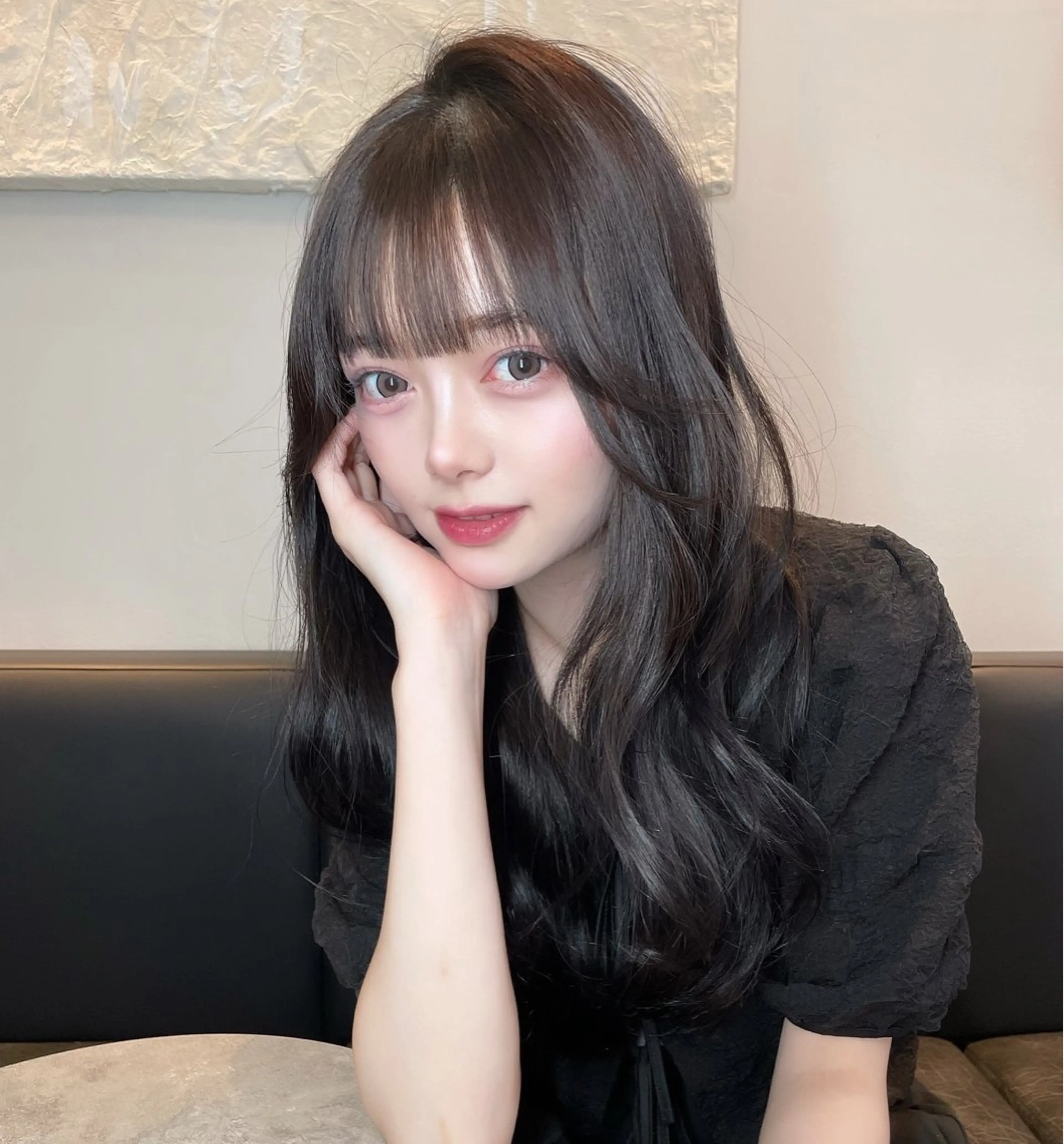 ロング カット パーマ 韓国ヘア🇰🇷 YURIYAのヘアスタイル