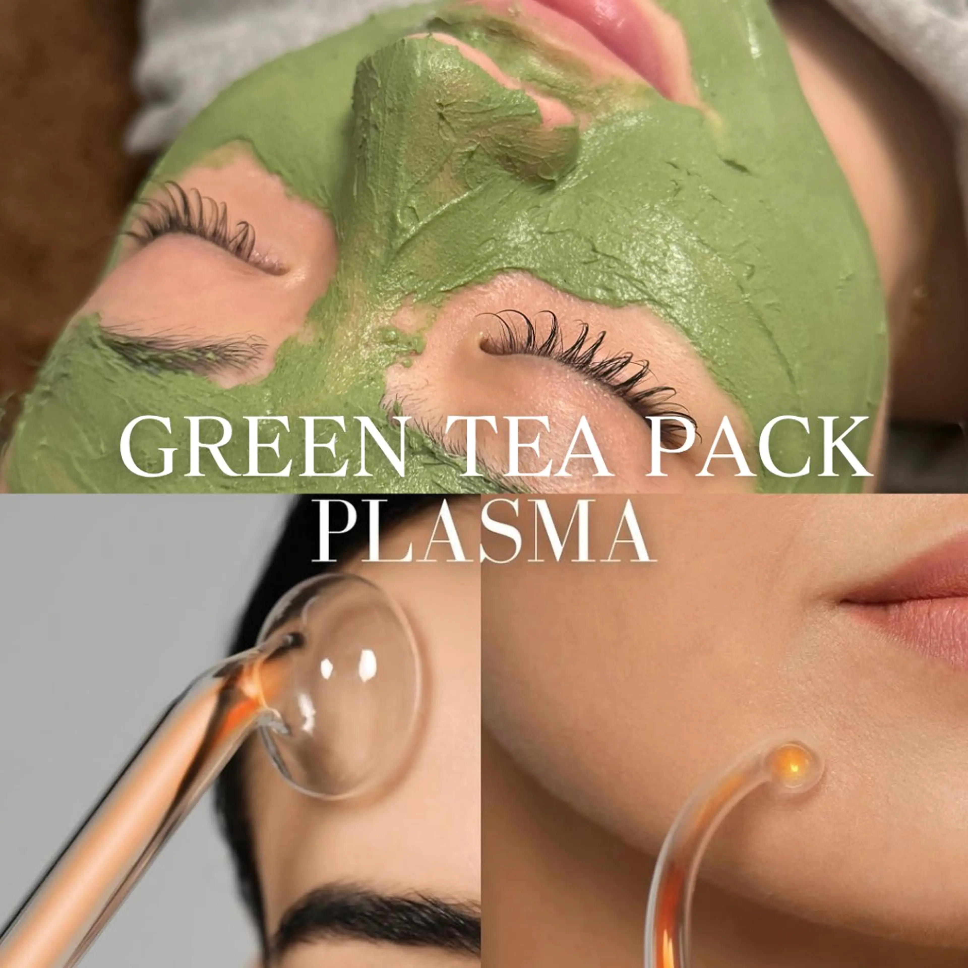 【最強美白管理】✨グリーンティーパック×プラズマシャワー★日本でここだけの肌管理でぷるふわシルク肌🌿の写真