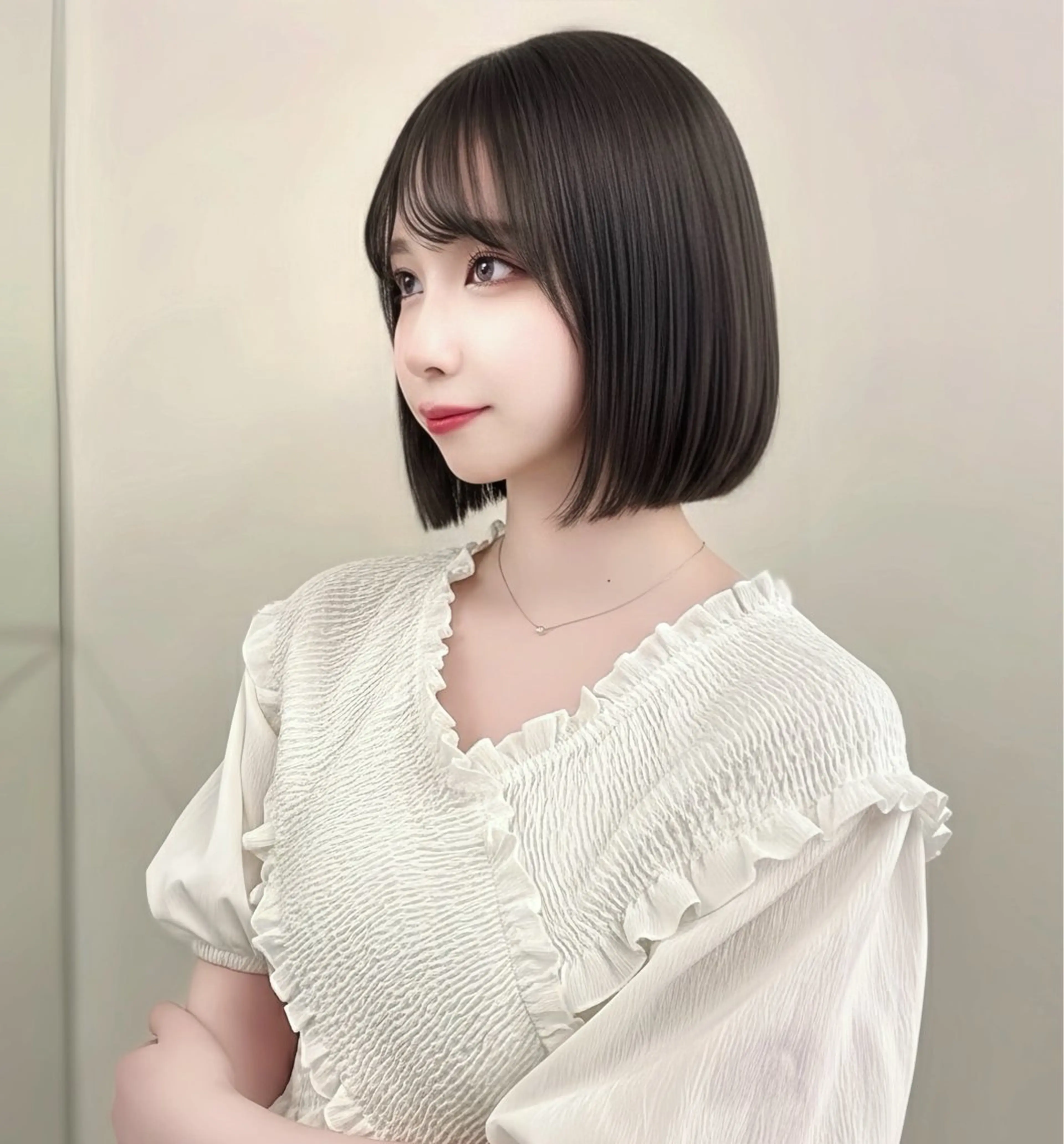 ミディアム カラー カット ヘアカラー トリートメント レイヤー\髪質改善\ ボブ特化\たかひろのヘアスタイル