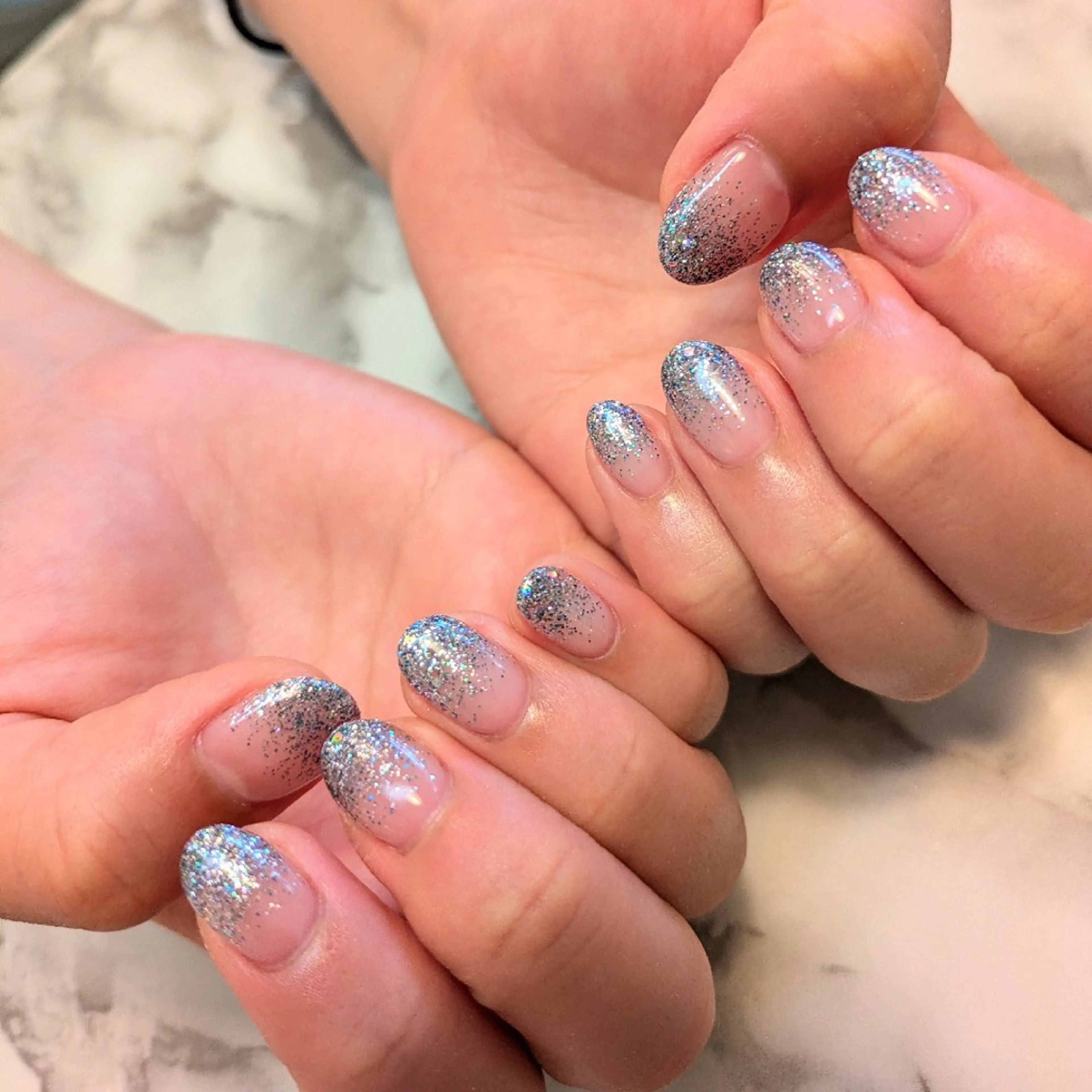 ネイル ラメ(グリッター) ラメグラデーション ジェヌインネイル 河内のネイルデザイン