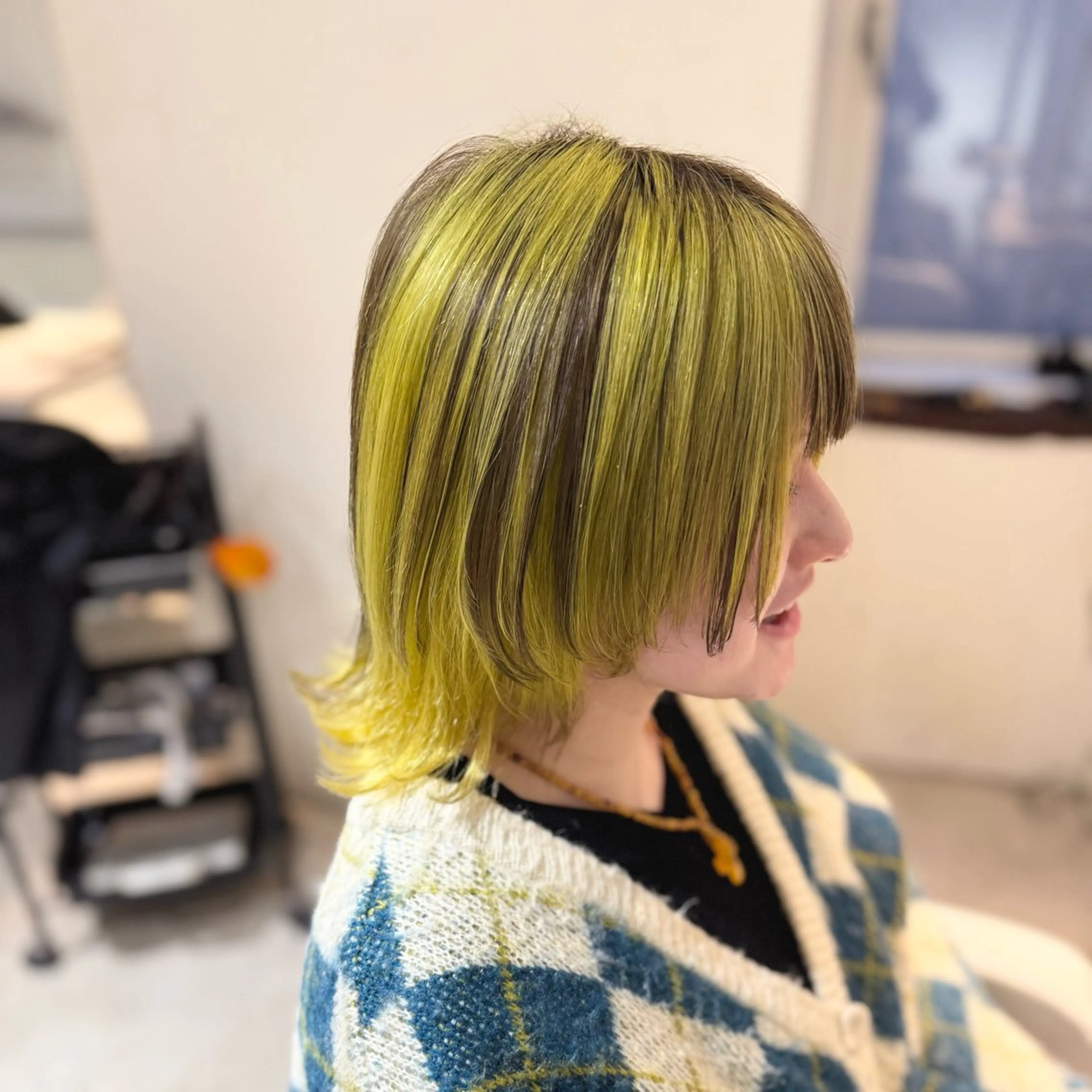 ミディアム カラー ヘアアレンジ デザインカラー 🦋🫧艶髪カラー 🫧🦋あいりのヘアスタイル